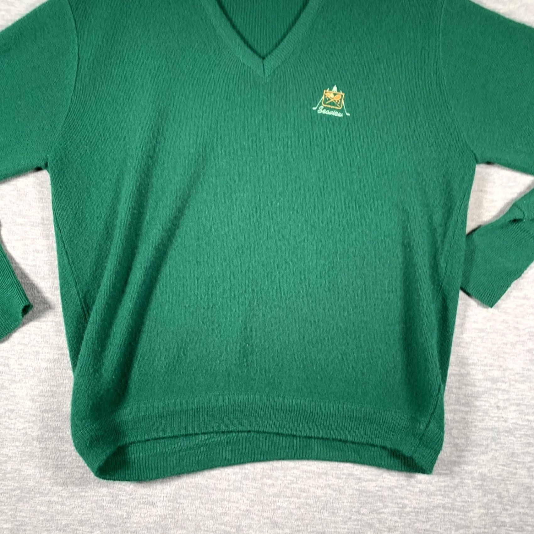 Vintage VINTAGE Pickering Sweater Mens L Green V Neck Seaview Golf Tennis Pullover Size US L / EU 52-54 / 3 - 3 Thumbnail