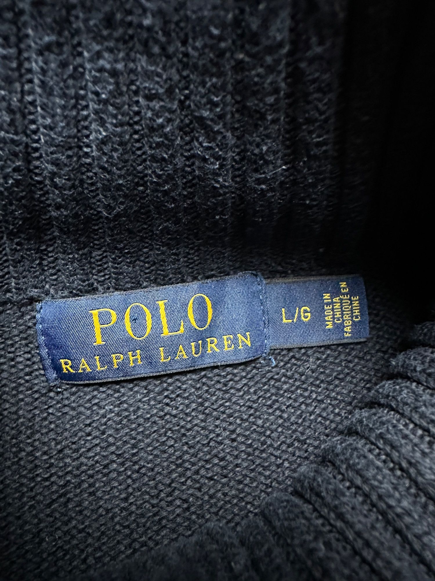 Polo Ralph Lauren Polo Ralph Lauren Navy Cotton Knit Sweater Button-Up y2k 90s Size US L / EU 52-54 / 3 - 3 Thumbnail