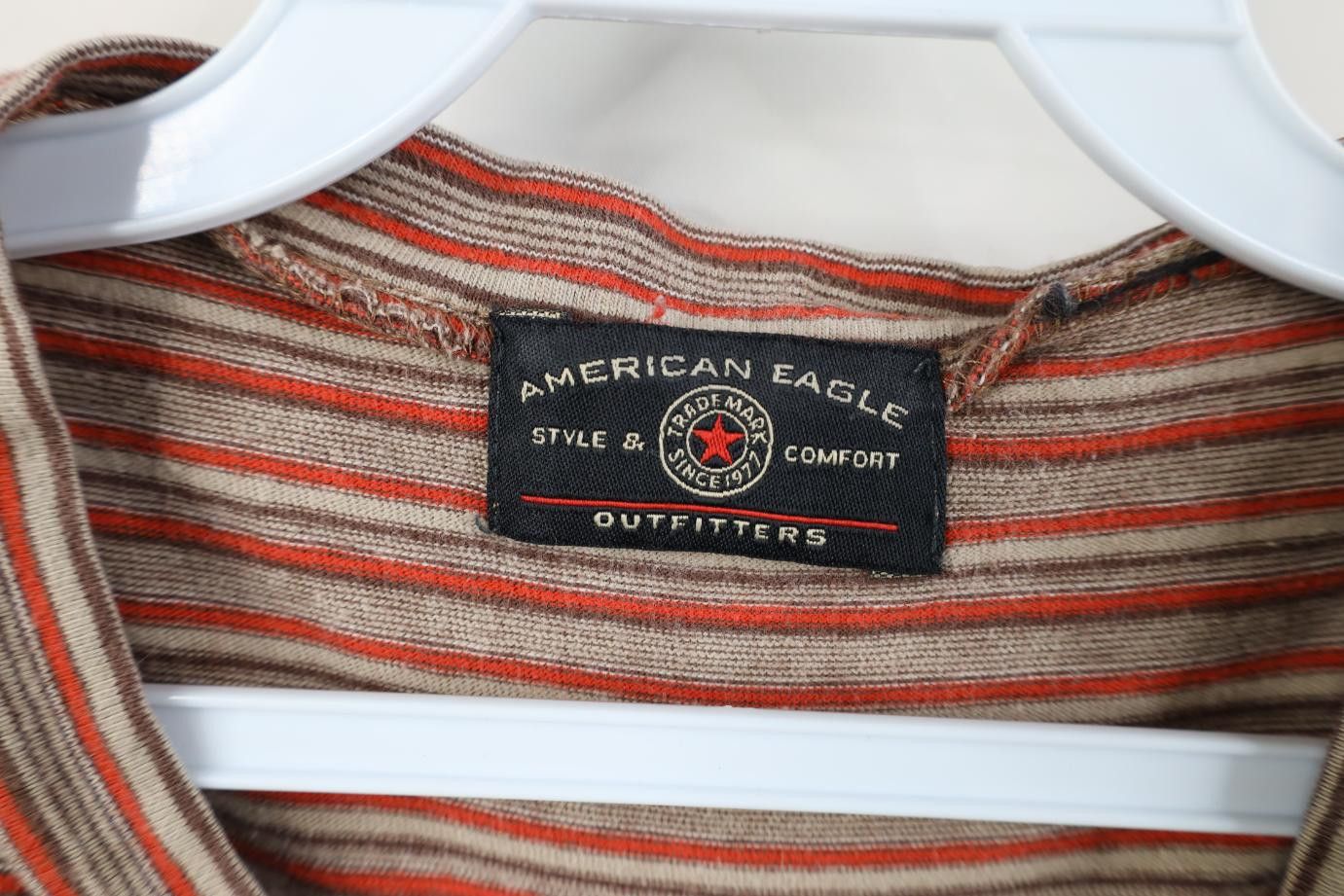 American Eagle Outfitters Vintage 90s American Eagle Striped Short Sleeve T-Shirt Size US L / EU 52-54 / 3 - 4 Thumbnail