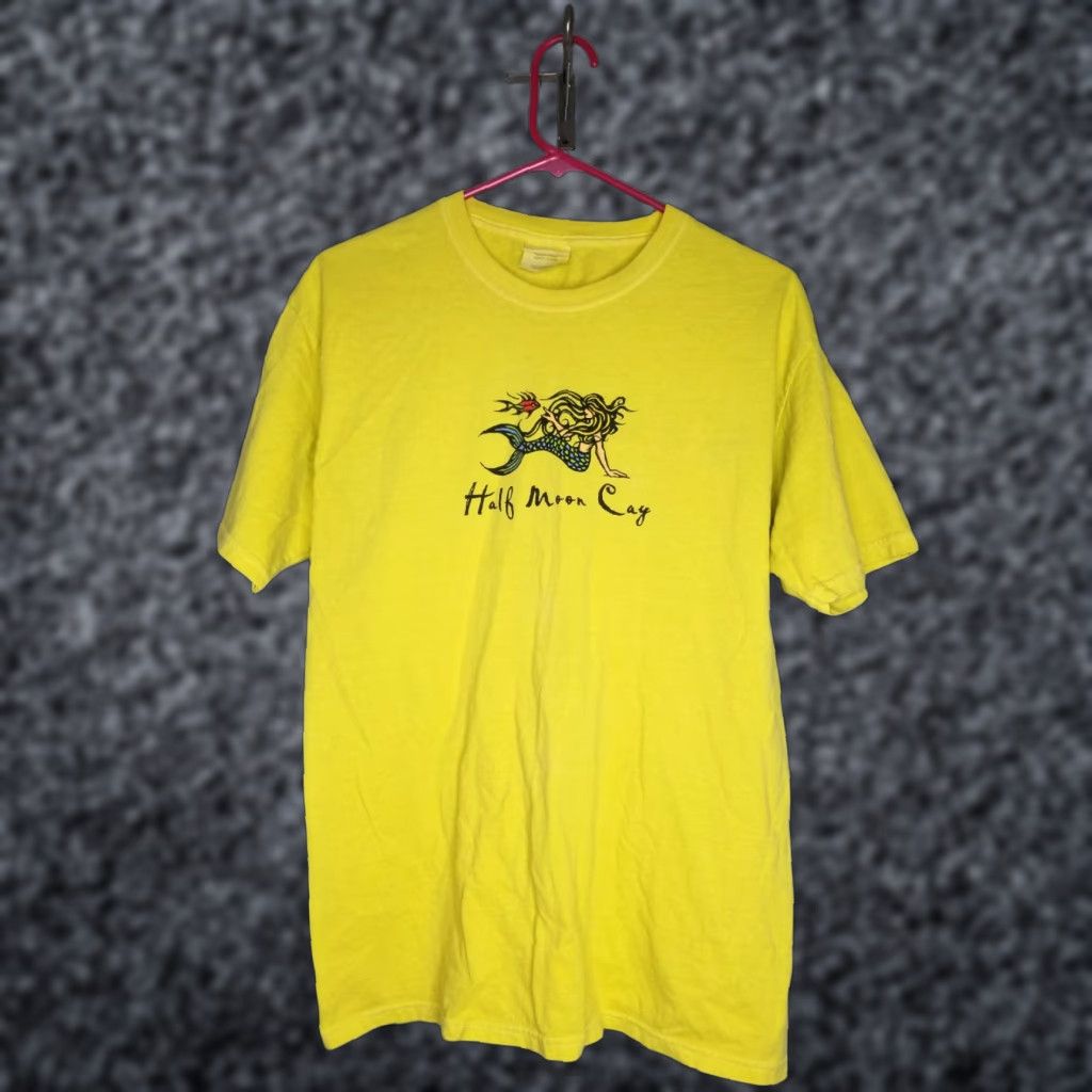 Gildan Gildan Mermaid Tee T-Shirt Souvenir Half Moon Cay Green Distressed Mens M Size US M / EU 48-50 / 2 - 1 Thumbnail