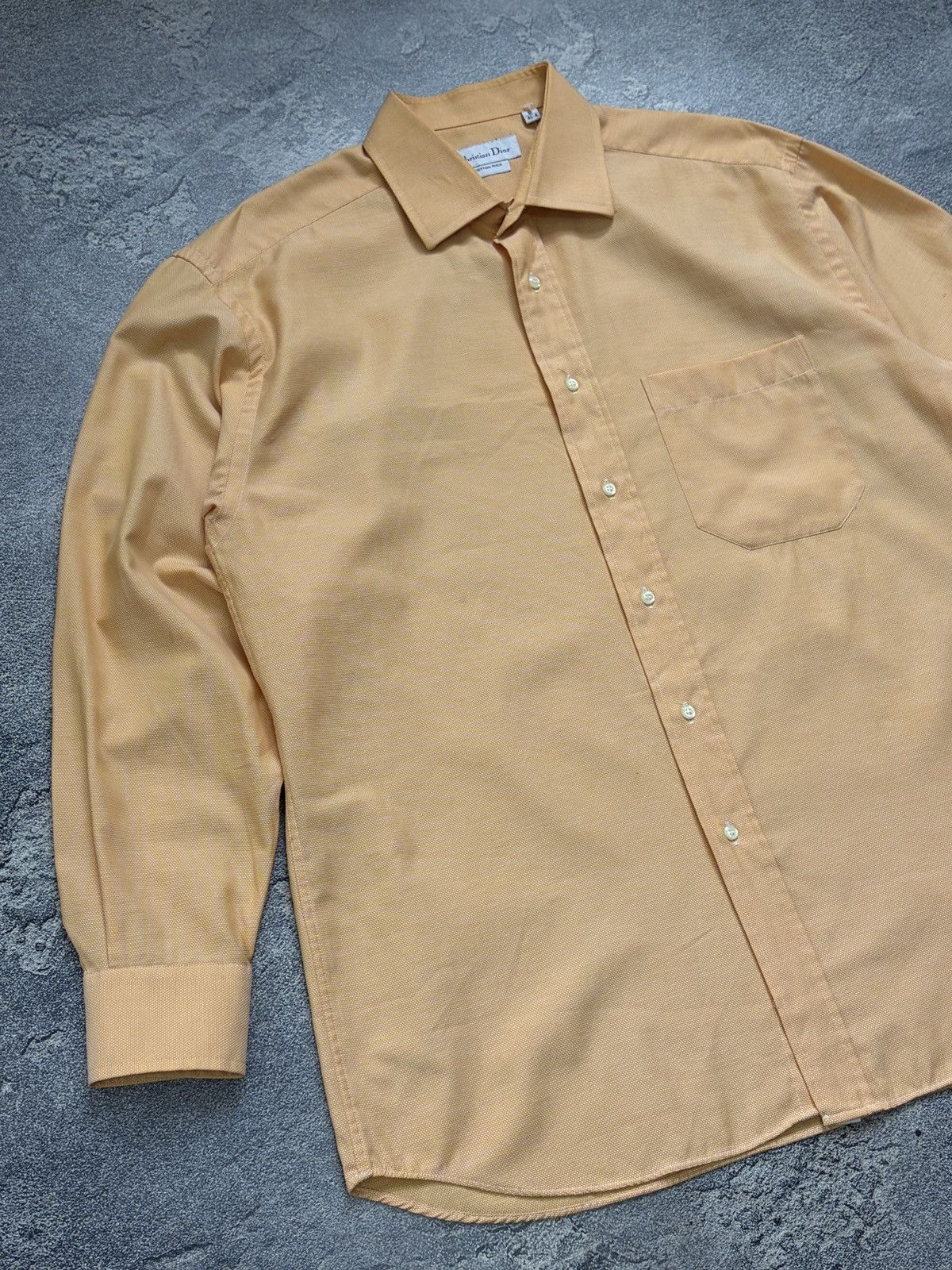 Christian Dior Monsieur Christian Dior CD Logo Cuff Shirt Orange Mens L Size US L / EU 52-54 / 3 - 3 Thumbnail