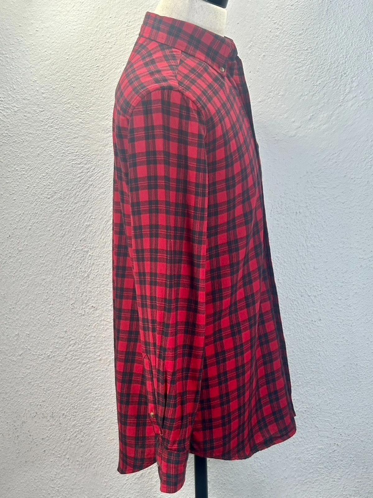 Chaps Chaps Men's Small Red Brushed Flanned Button Down Shirt Size US S / EU 44-46 / 1 - 4 Thumbnail