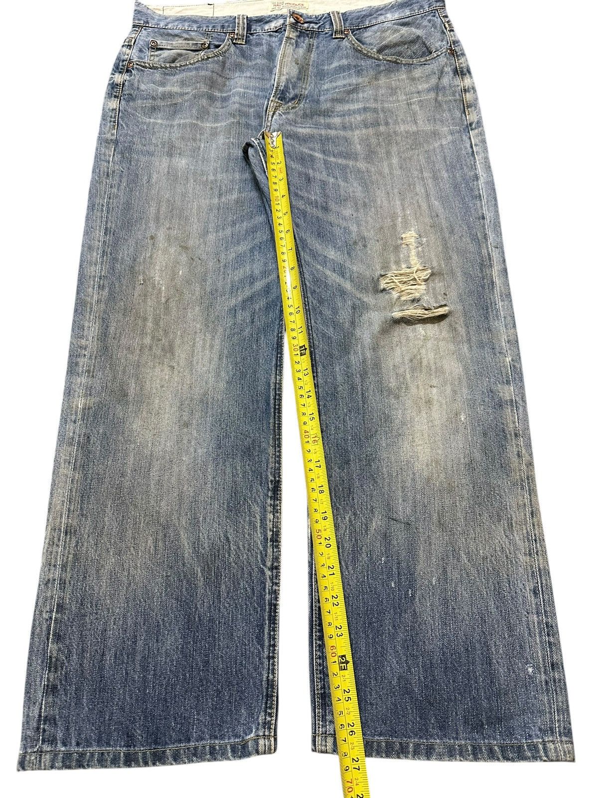 Japanese Brand Vintage Japanese Brand Mud Wash Distressed Baggy Jeans Size US 35 - 14 Thumbnail