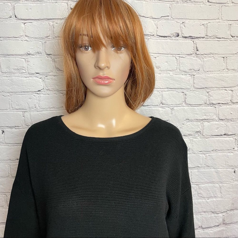 Chicos Chico's Side-Button Nicolette Pullover Black Knit Size 2 US Size L / US 10 / IT 46 - 5 Thumbnail