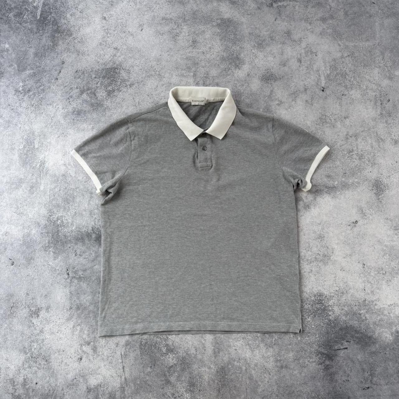 Moncler Moncler grey & white trim polo shirt Size US XXL / EU 58 / 5 - 1 Thumbnail