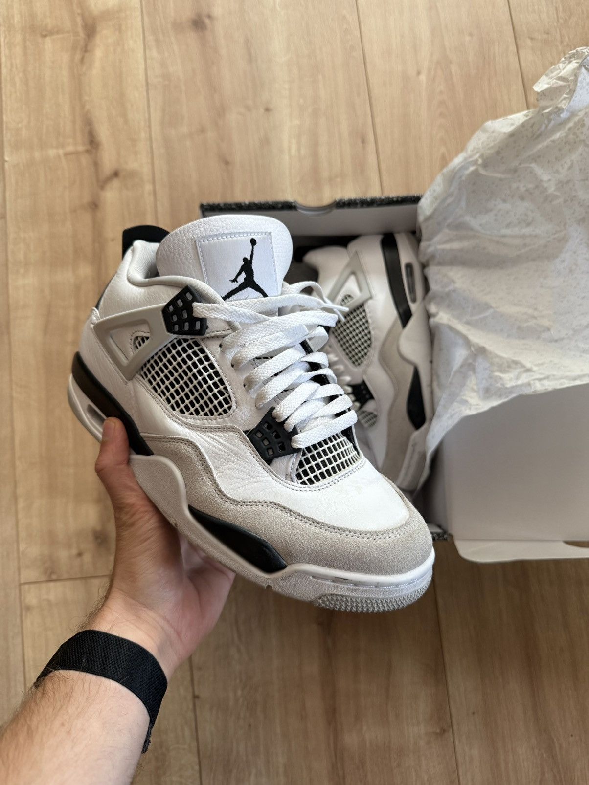 Jordan Brand × Nike Nike Jordan 4 Military Black US8.5 Size US 8.5 / EU 41-42 - 1 Thumbnail