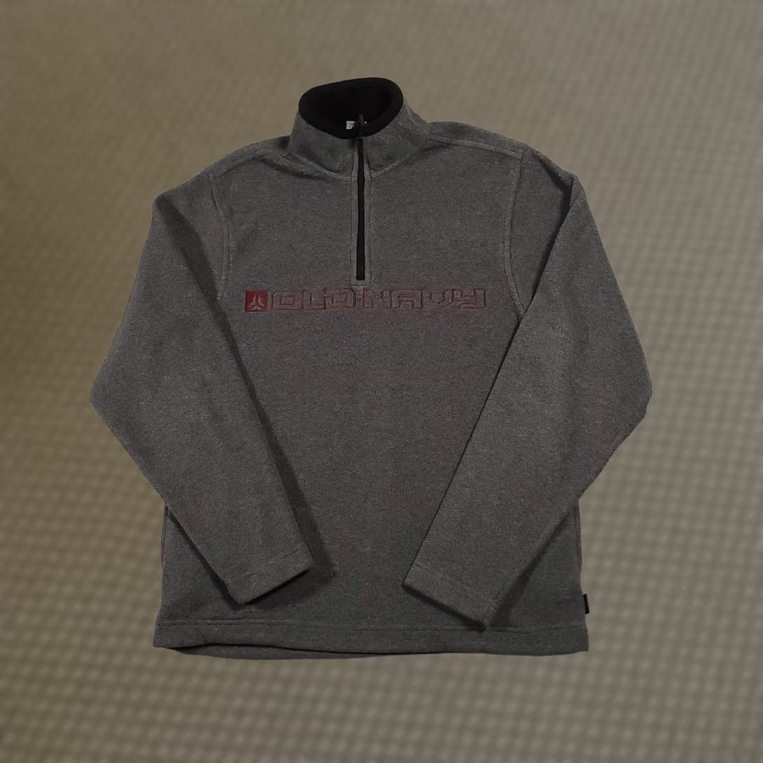 Old Navy VINTAGE Old Navy Pullover Mens S Gray Quarter Zip Fleece Spell Out Logo Size US S / EU 44-46 / 1 - 1 Thumbnail
