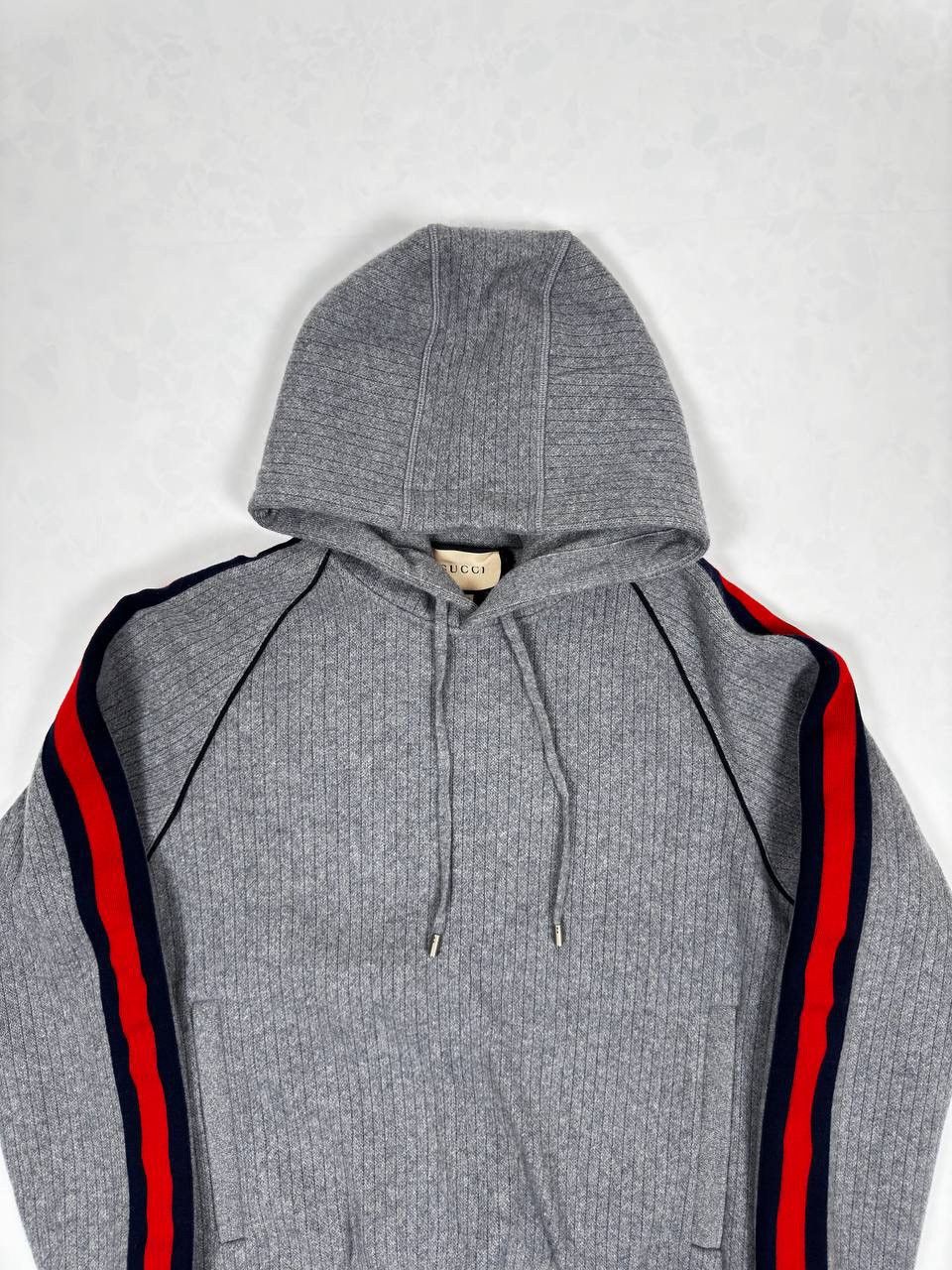 Gucci Gucci Web Cashmere Knit Hoodie Size US M / EU 48-50 / 2 - 2 Thumbnail
