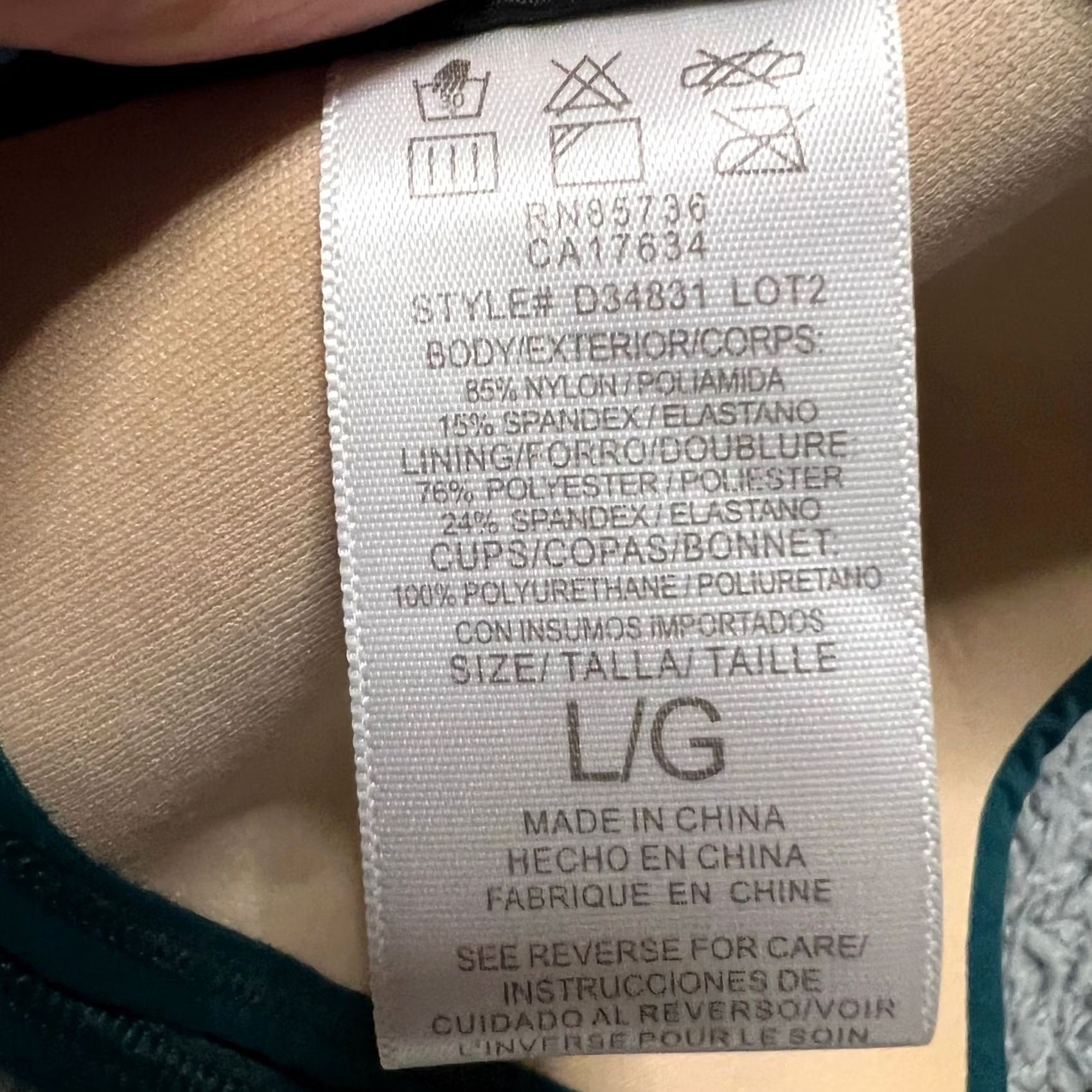 DKNY DKNY Bikini Top Womens Large Green Swim Suit Top Bikini L Green Womens Size L / US 10 / IT 46 - 5 Thumbnail