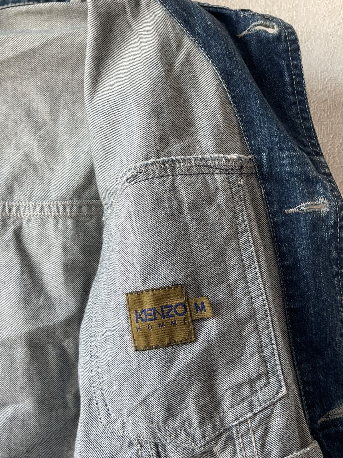 Kenzo 90s Vintage Kenzo Homme Distressed Denim Jacket Size US M / EU 48-50 / 2 - 7 Thumbnail