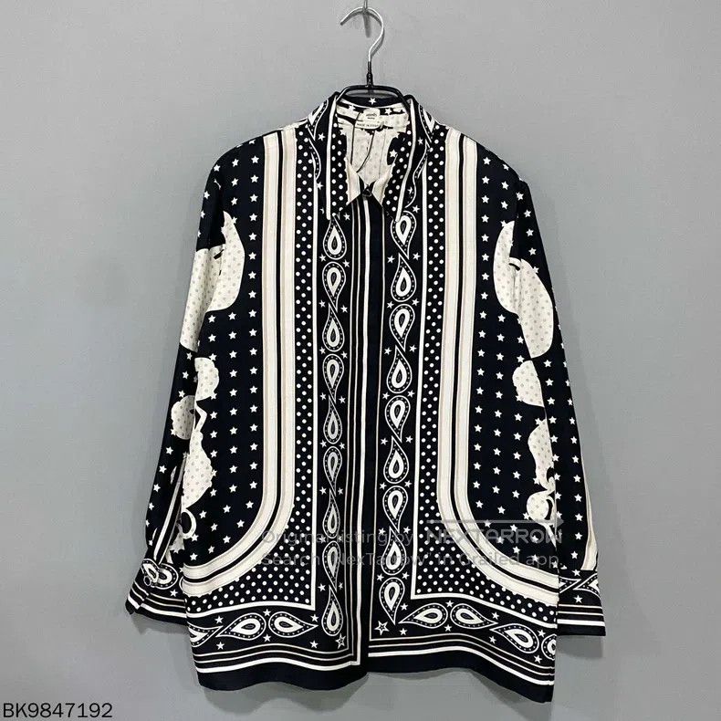 Hermes Hermes Black and white silk long sleeve shirt Size XS / US 0-2 / IT 36-38 - 1 Thumbnail