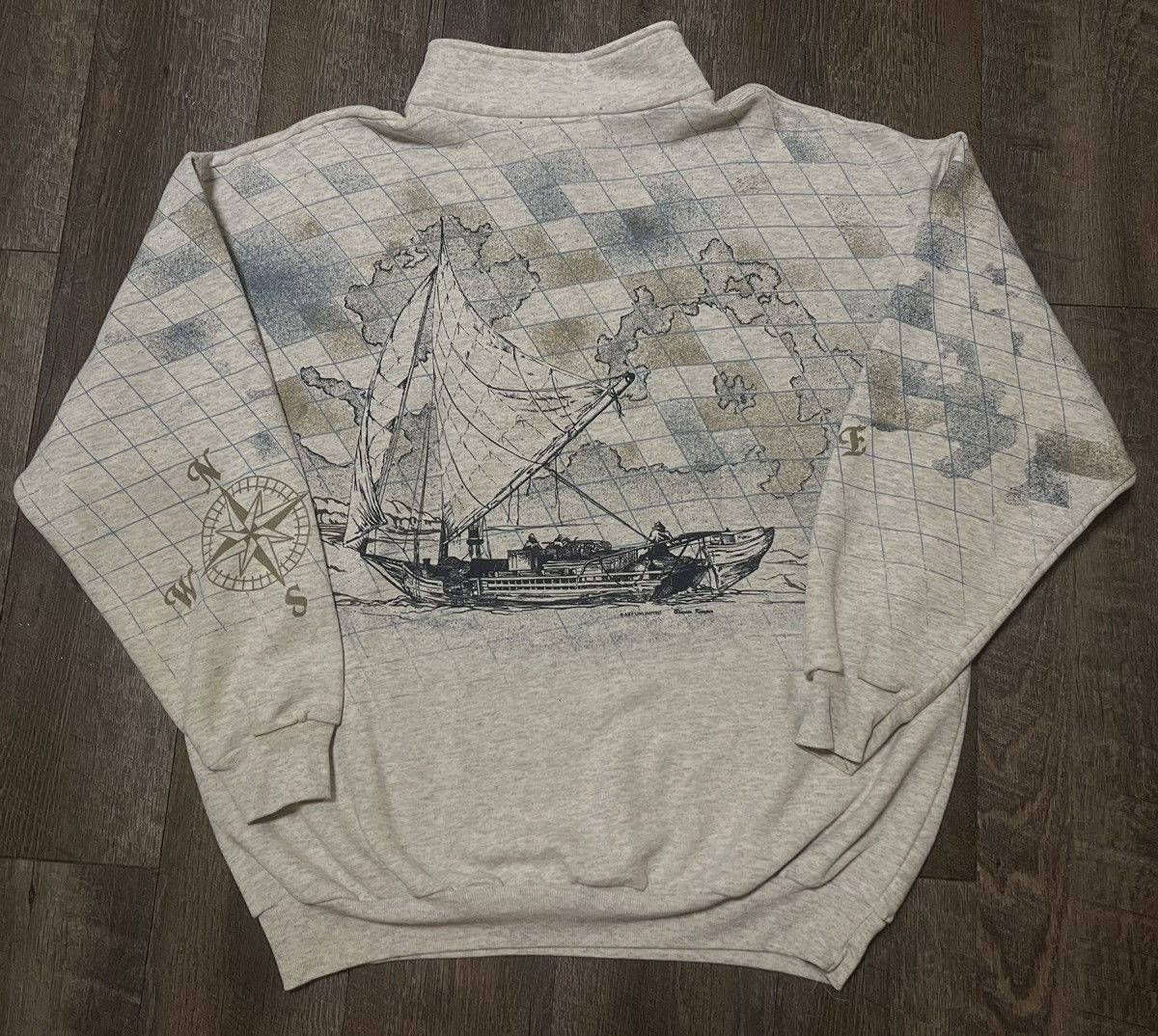 Other Vintage ART UNLIMITED Nautical Seafaring Pirate Ship Sweater Size US XL / EU 56 / 4 - 2 Thumbnail