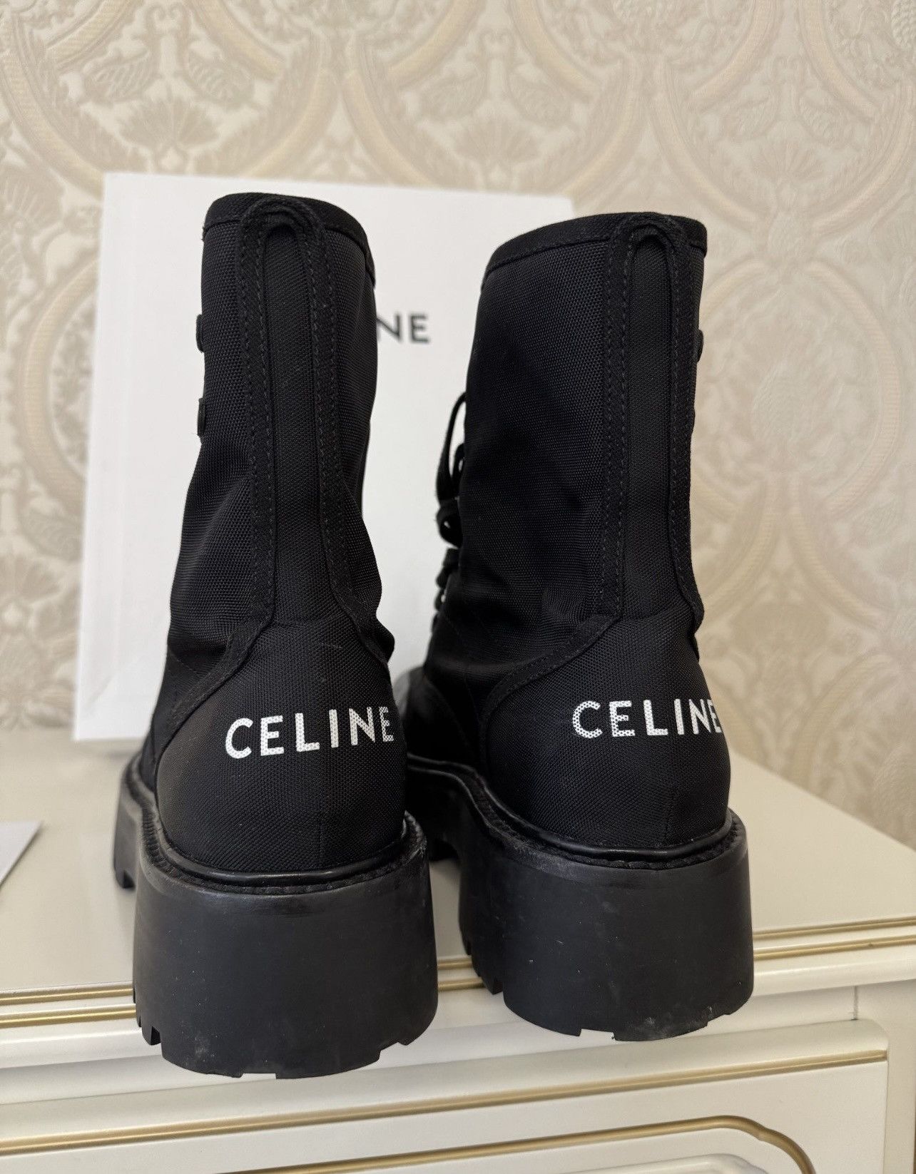 Celine SS 22 Celine Bulky Lace Up Leather Boots Size US 7.5 / EU 40-41 - 2 Thumbnail