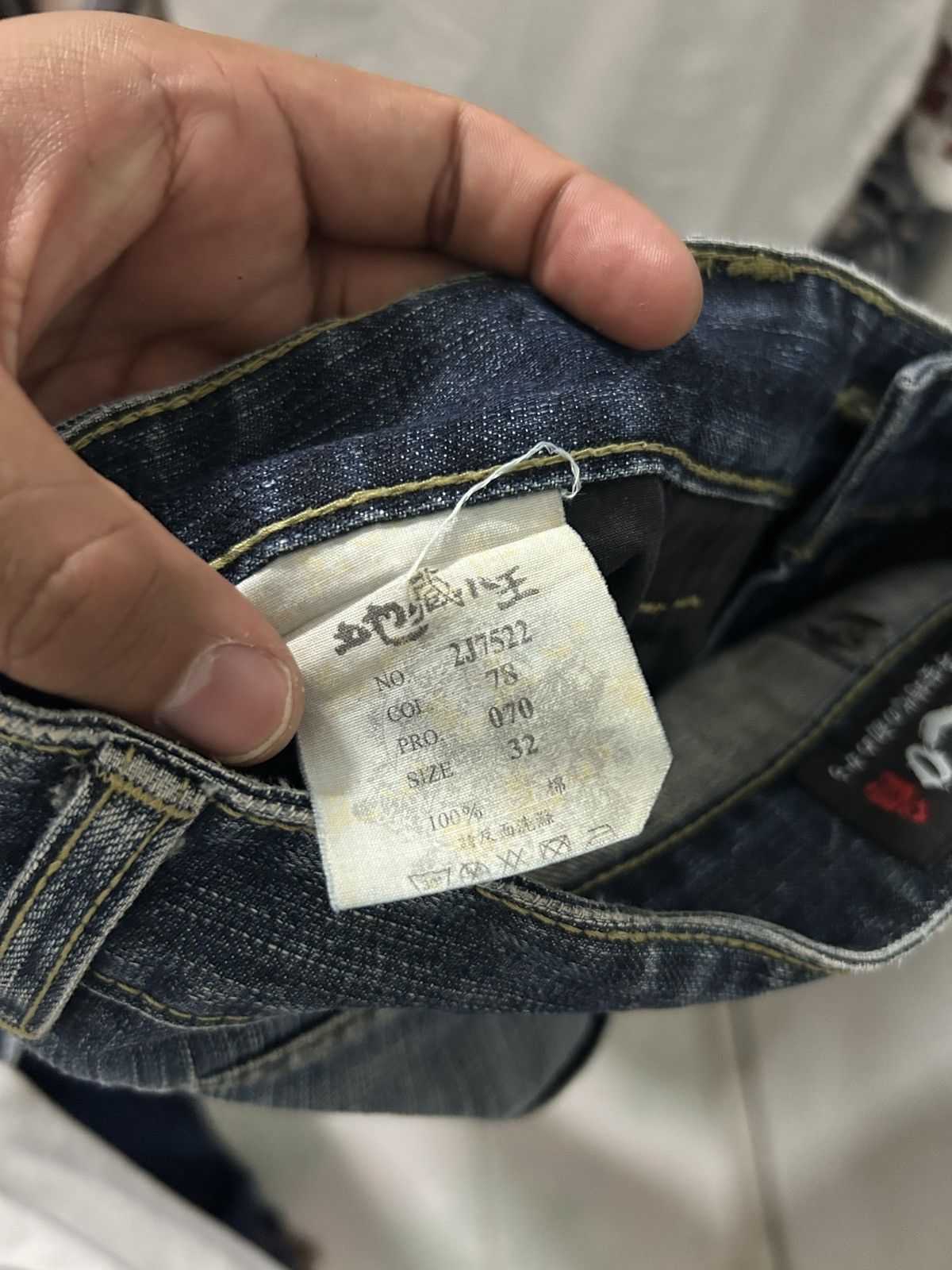 Japanese Brand × Vintage Vintage Jizo Bosatsu Jeans Big Embroidery Size US 34 / EU 50 - 11 Thumbnail