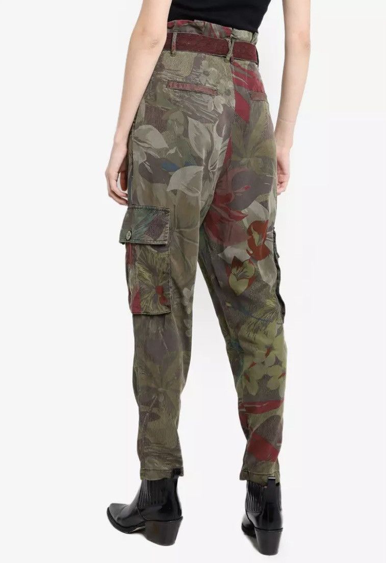 Desigual Desigual Cargo Trousers Floral Multi Colour Pant Size 28" / US 6 / IT 42 - 2 Thumbnail
