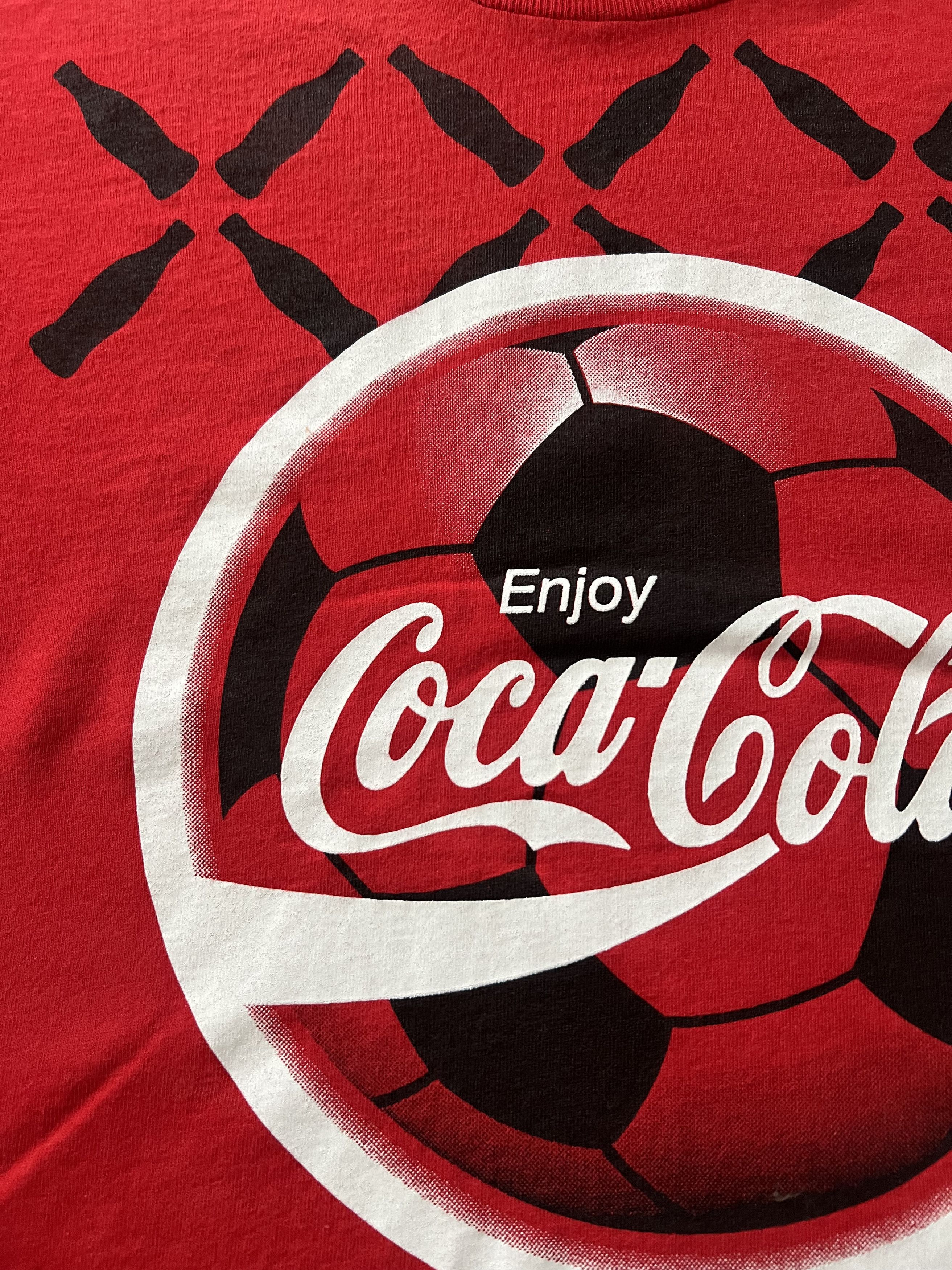 Coca Cola Vintage 1996 Coca Cola UEFA Euro 96 England Promo T-shirt Size US M / EU 48-50 / 2 - 5 Thumbnail