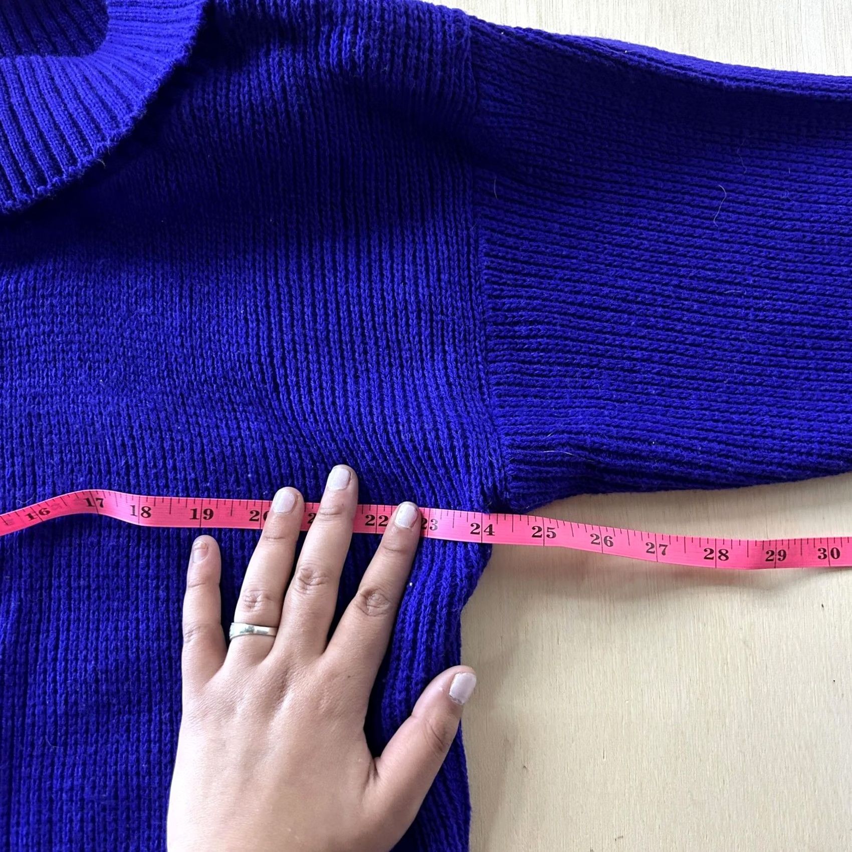 Vintage VINTAGE Forelli Sweater Womens 22/24 Blue Boat Neck Short Sleeve Plus Knit Size 3XL / US 20-22 - 7 Thumbnail