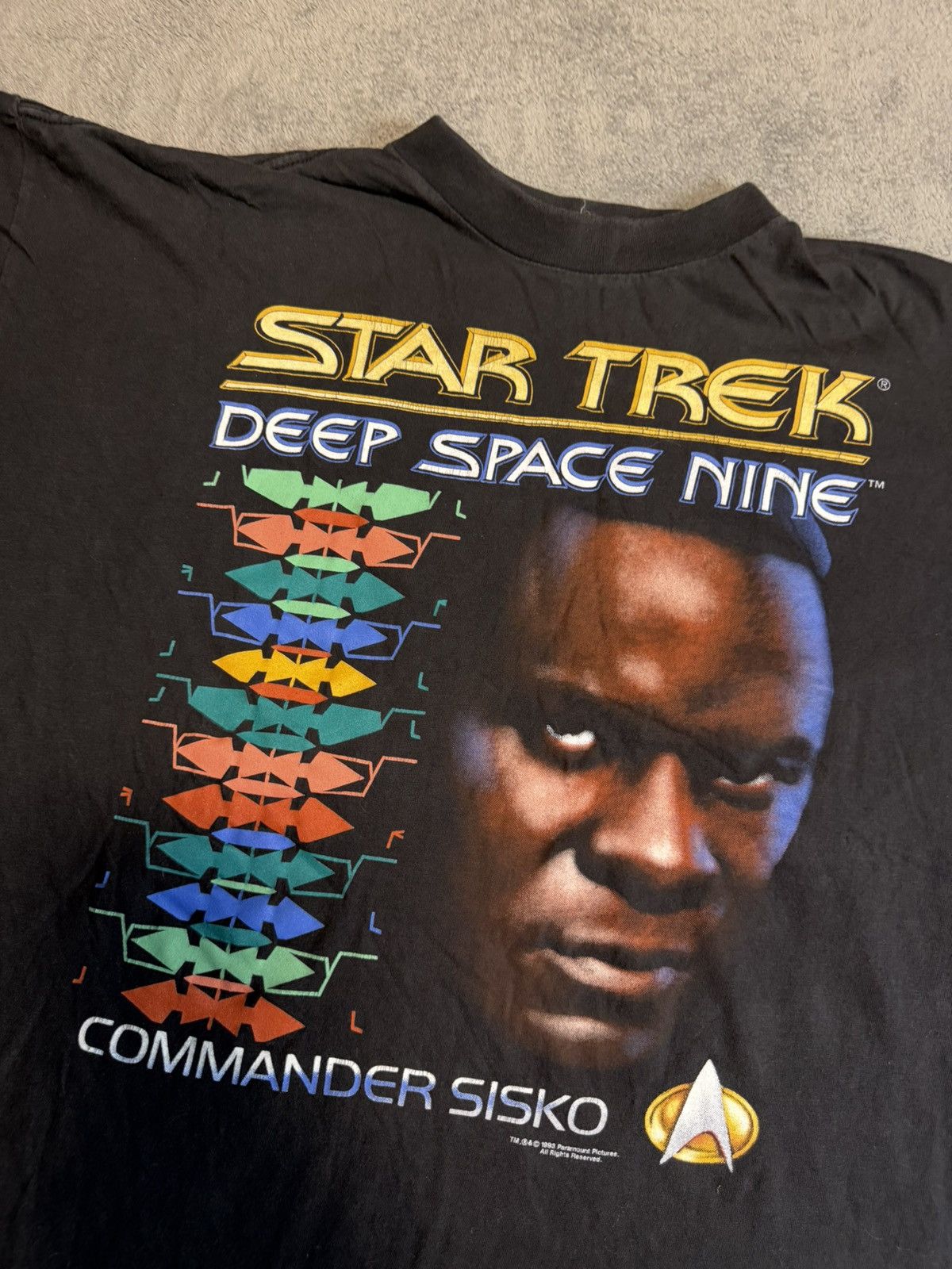 Vintage Star Trek 1993 90s Commander Sisko T-shirt Vintage Size US L / EU 52-54 / 3 - 2 Thumbnail