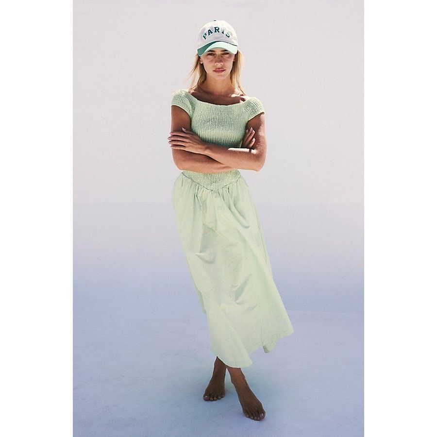 Free People New Free People Ceci Smocked Midi Dress Free-est $98 SMALL Size S / US 4 / IT 40 - 3 Thumbnail