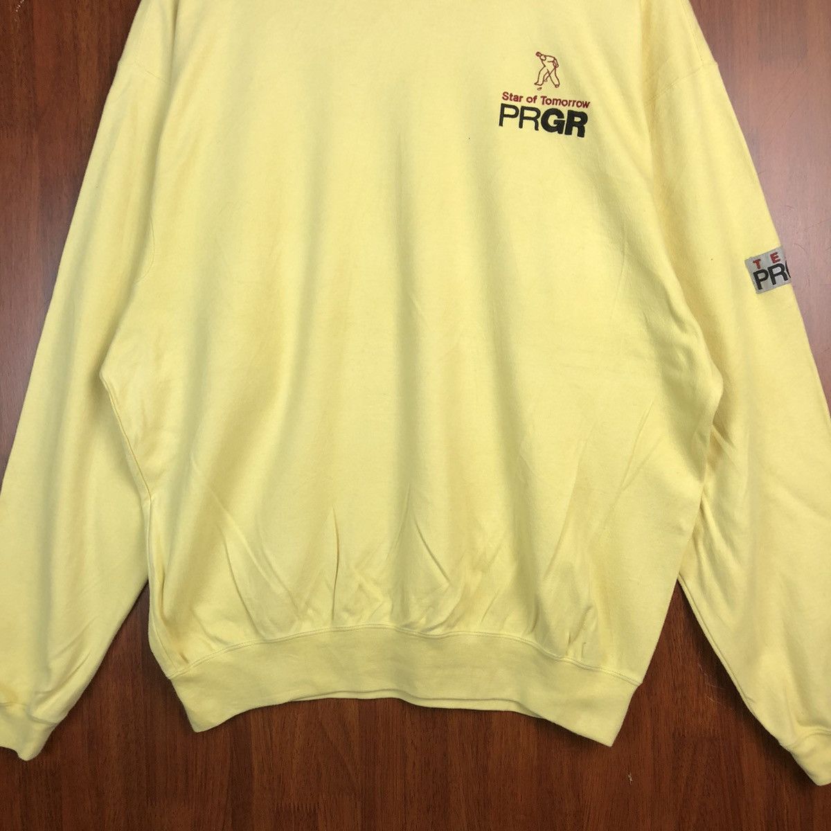 Japanese Brand × Vintage PRGR Yellow Sweatshirt #7547 Size US L / EU 52-54 / 3 - 3 Thumbnail
