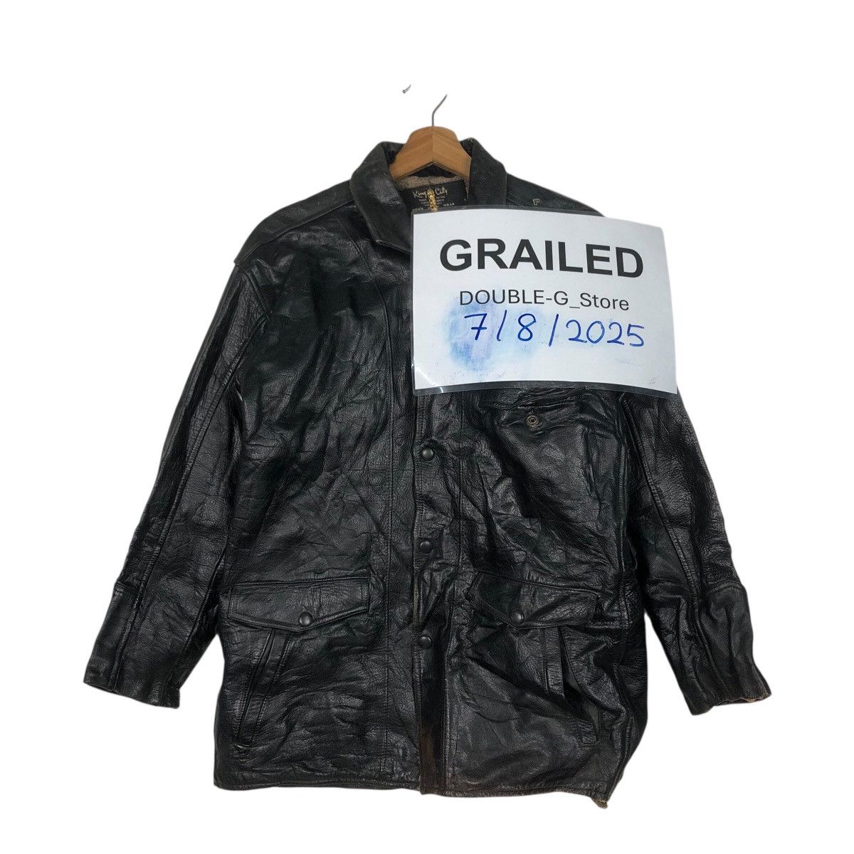 Vintage 📌Vintage Leather Jacket Blanket King City Issey Miyake Size US M / EU 48-50 / 2 - 1 Thumbnail