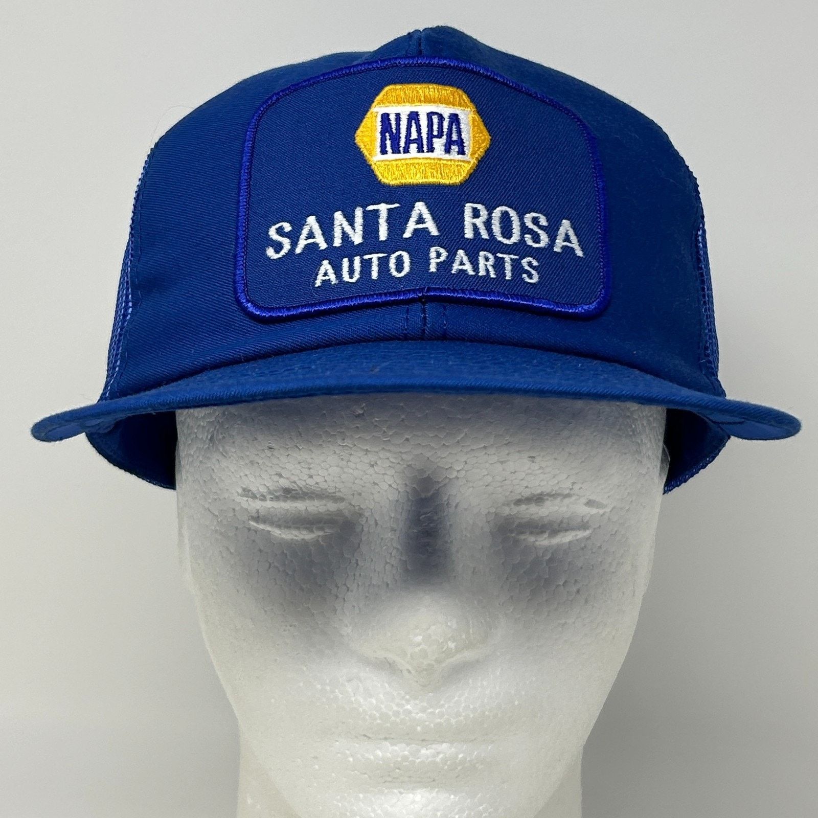 Vintage Vintage 80s NAPA Auto Parts Santa Rosa Trucker Hat Cap Blue Size ONE SIZE - 2 Thumbnail