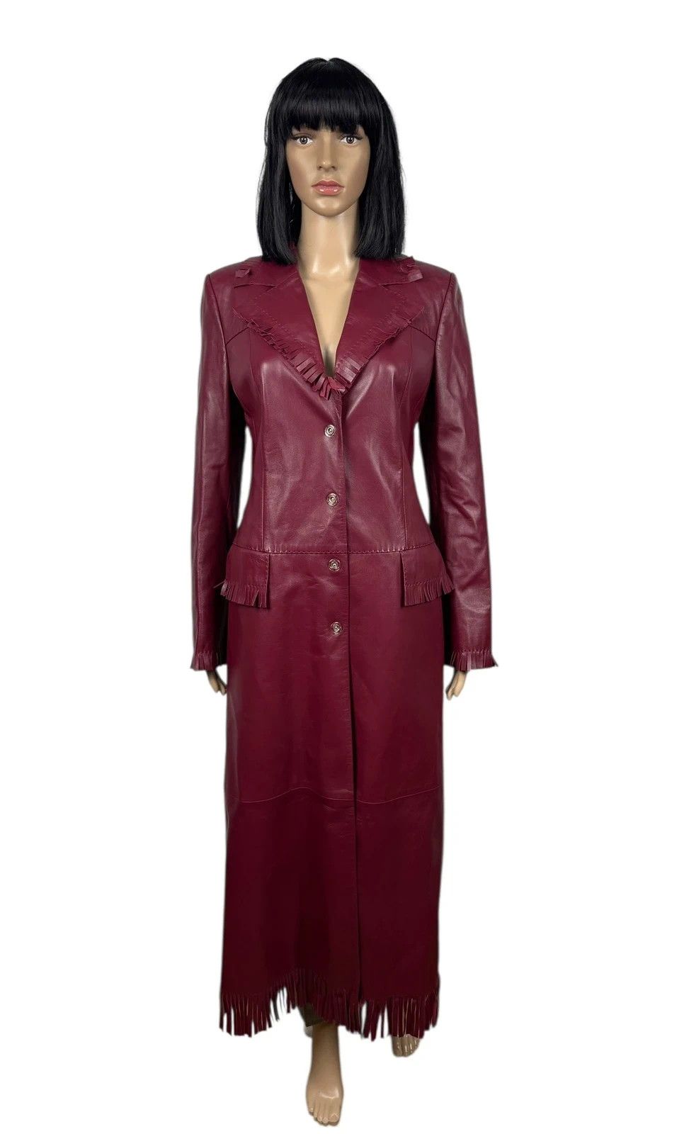 Other Upstar Exclusive Genuine Leather Long Coat Fringed D42 I48 Size L / US 10 / IT 46 - 1 Thumbnail