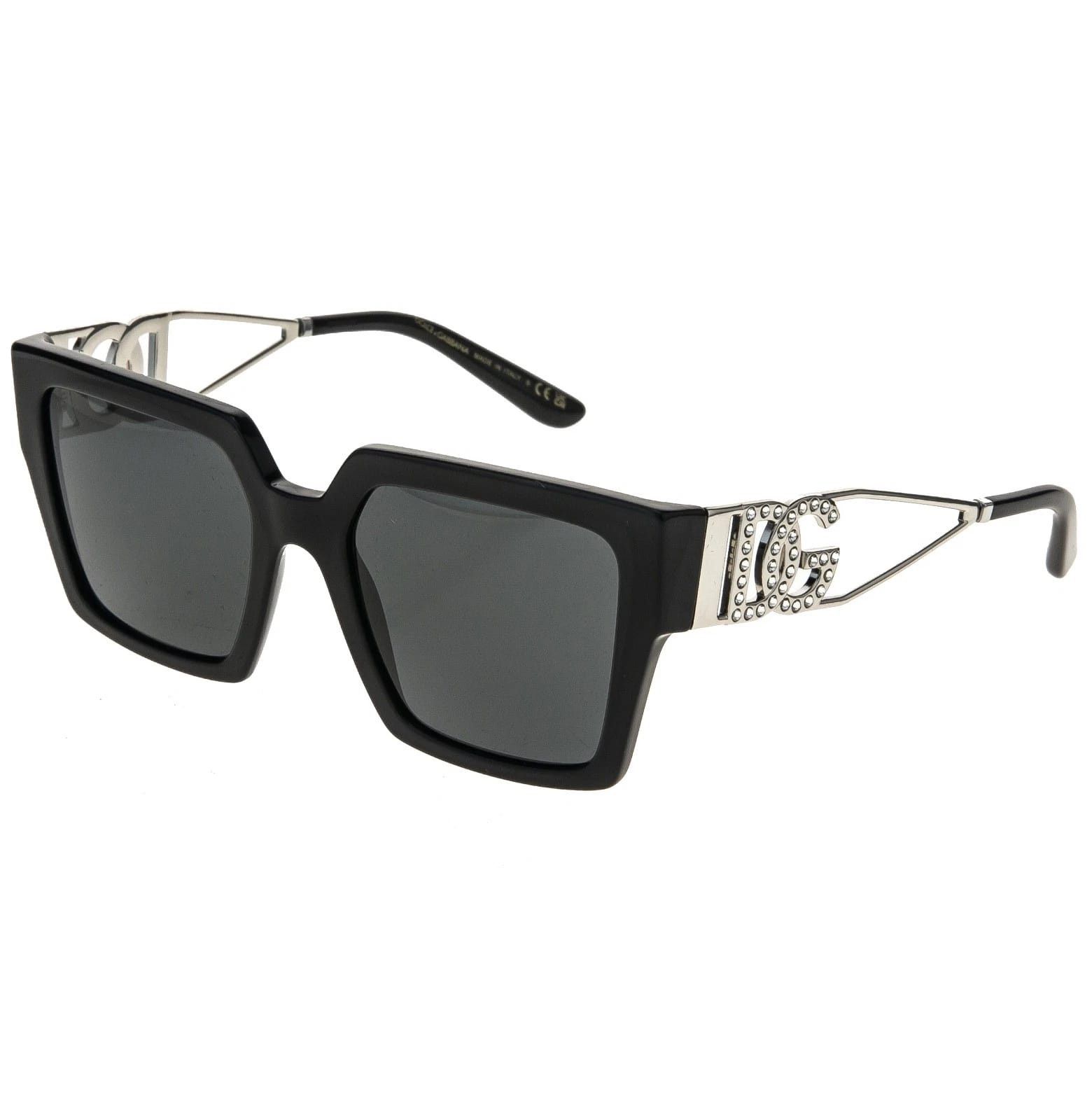 Dolce & Gabbana DOLCE & GABBANA 4446 DIVA DG4446B Black Geometric Sunglasses Size ONE SIZE - 7 Thumbnail