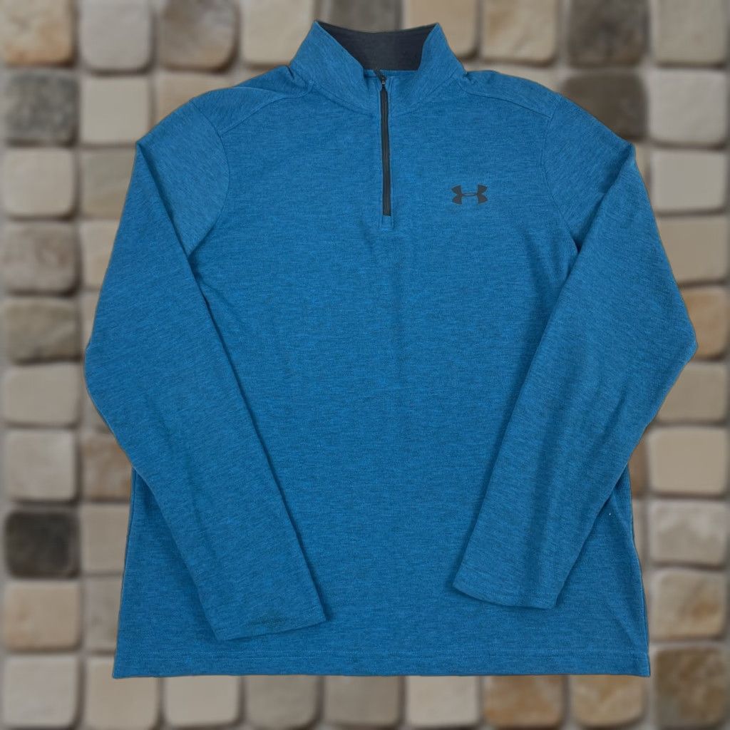 Under Armour Under Armour Shirt Men Medium Blue ColdGear 1/4 Zip Pullover Golfing Workout Gym Size US M / EU 48-50 / 2 - 1 Thumbnail
