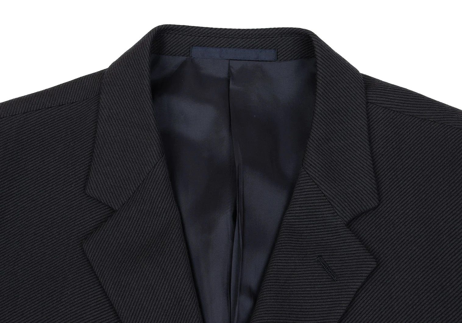 Armani Collezioni Wool Jacket with Diagonal Stripe in Charcoal, Size 54 Size US XXS / EU 40 - 3 Thumbnail