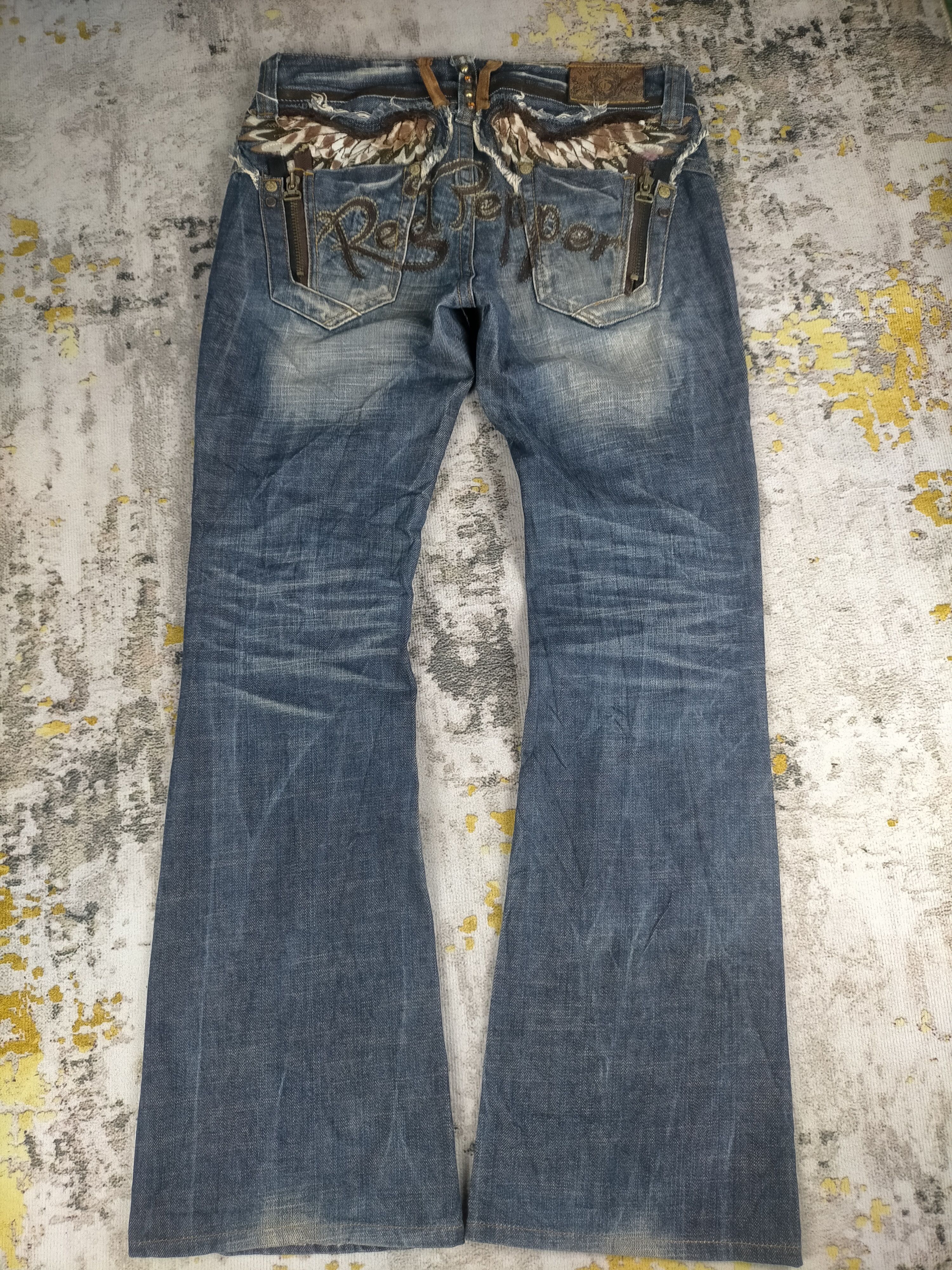 Tornado Mart Vintage Red Pepper Flared Mudwash Jeans Size US 29 - 1 Thumbnail