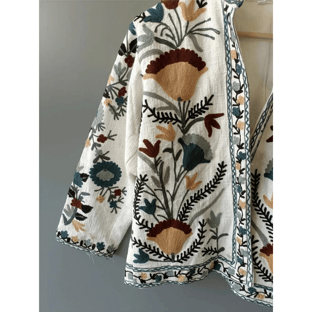 Handmade TNT Suzani Jacket, Winter jacket, quilted jacket Size L / US 10 / IT 46 - 5 Thumbnail