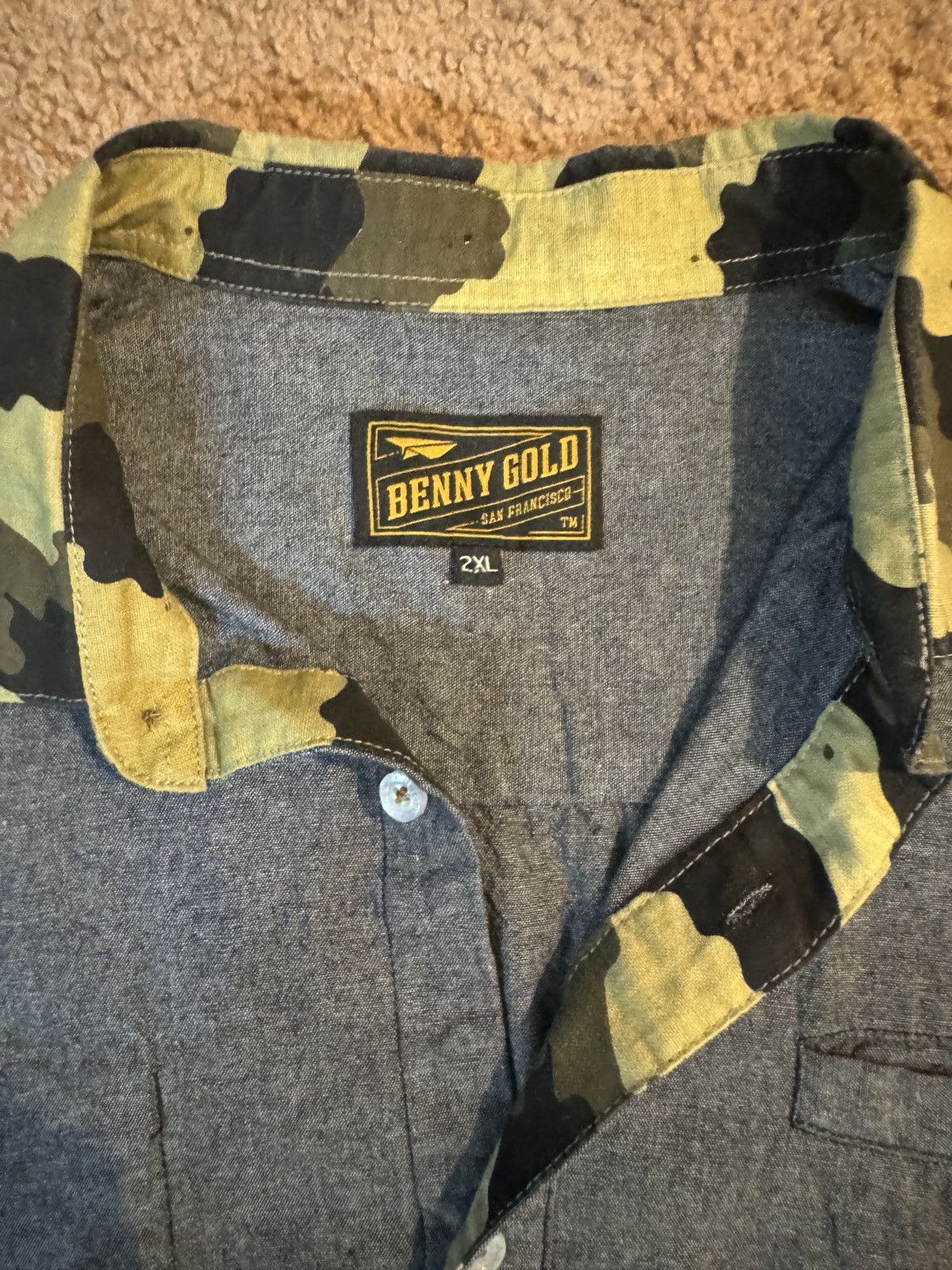 Benny Gold Benny Gold Fog Camo San Francisco Button XXL Size US XXL / EU 58 / 5 - 2 Thumbnail