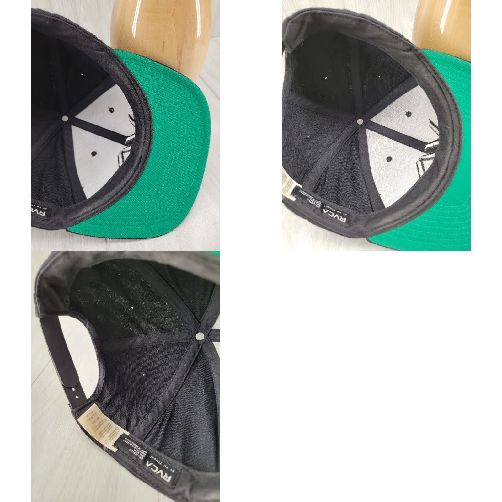 RVCA RVCA Hat Cap Black Snapback Men Adjustable Black Snapback Cap Size ONE SIZE - 9 Thumbnail