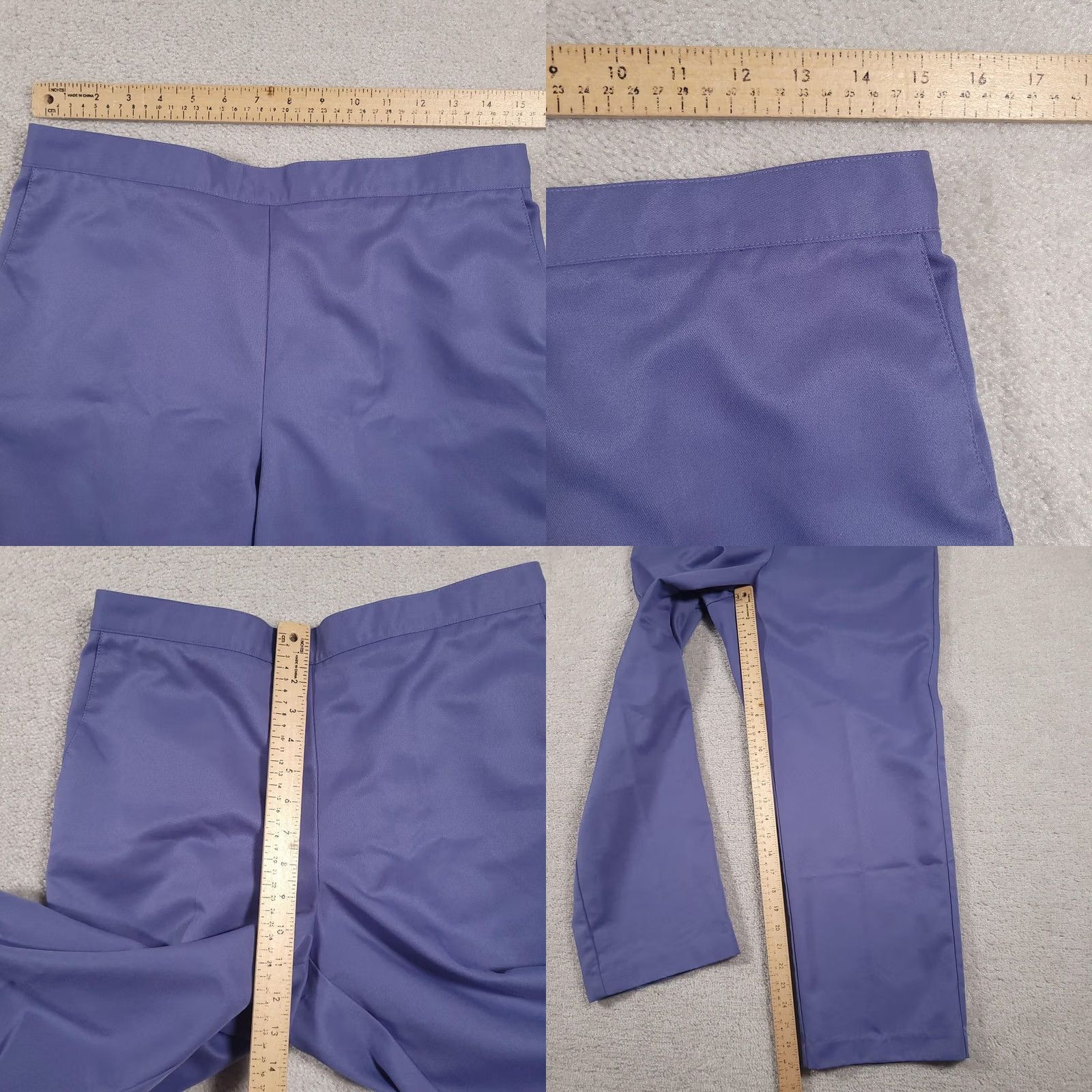 Vintage Alfred Dunner Pants Womens 12 Straight Leg Pull On Trousers Pockets Classic Blue Style Dress Pants Straight Leg Easy Care Size 34" / US 12 / IT 48 - 8 Thumbnail