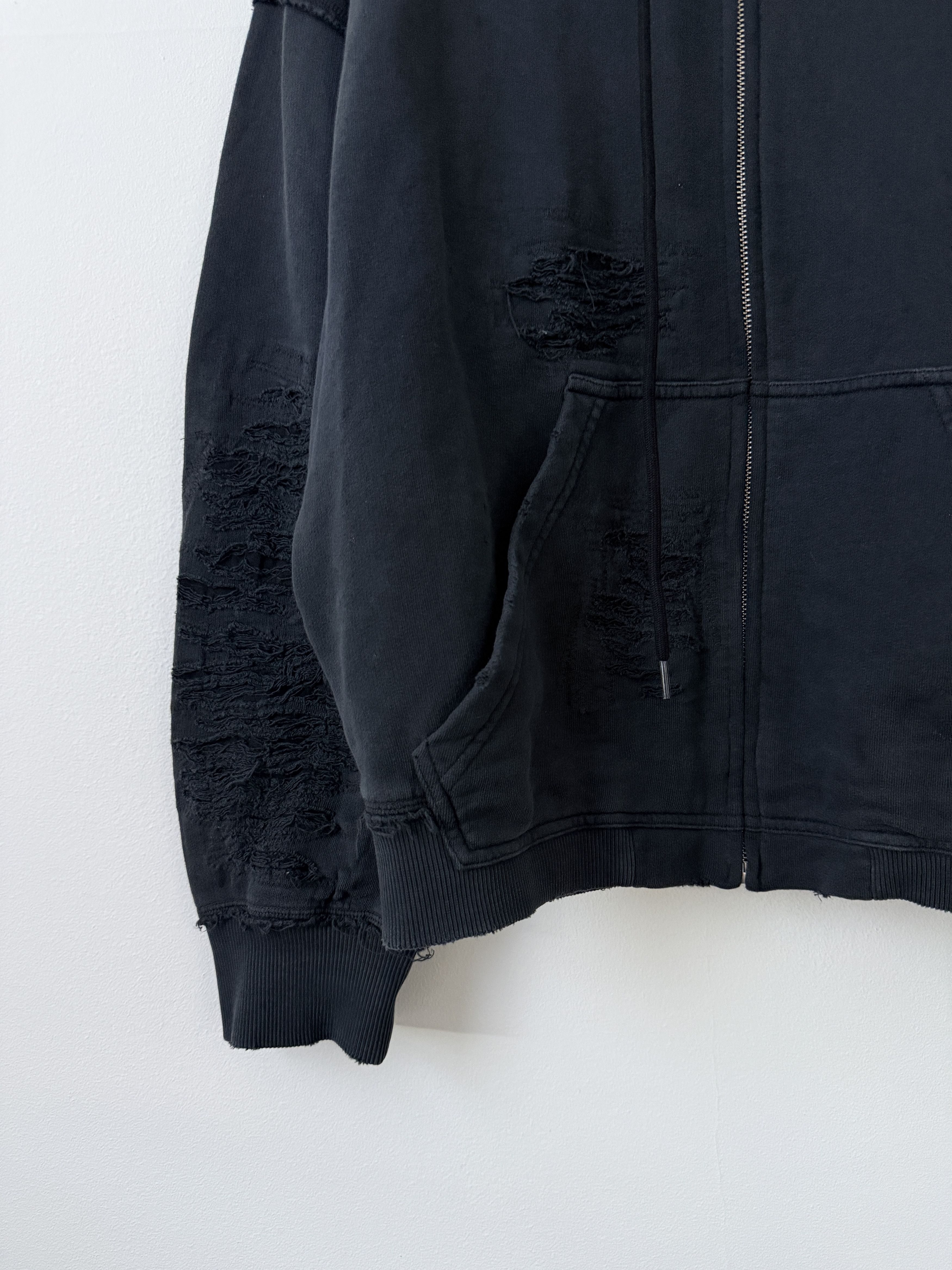 Maison Margiela MM6 Distressed Hoodie Size US XS / EU 42 / 0 - 6 Thumbnail
