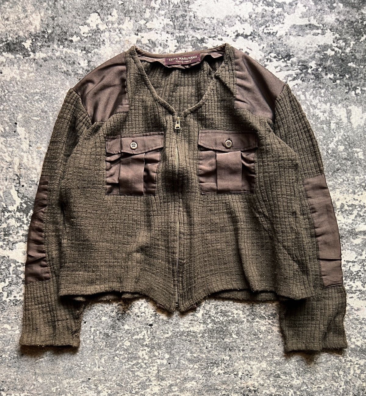KEITAMARUYAMA Keita Mruyama Laine Wool Double Pocket Military Style Jacket Size US M / EU 48-50 / 2 - 1 Thumbnail