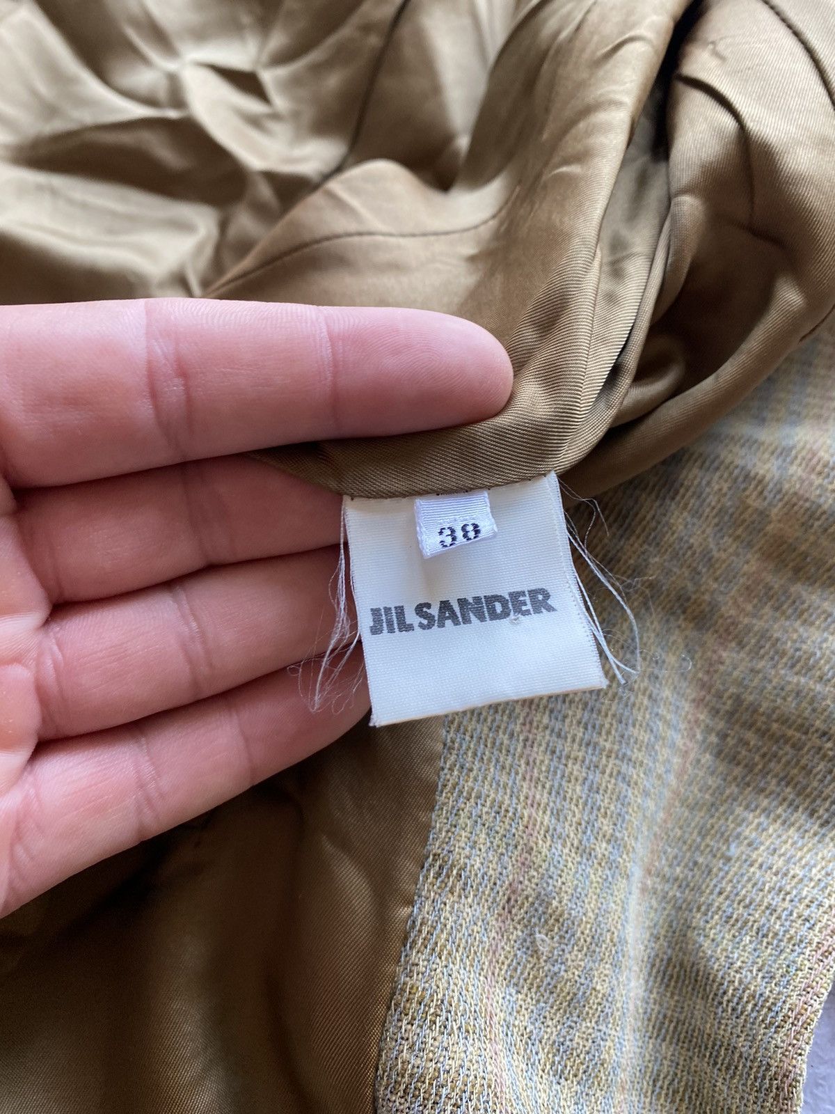 Jil Sander Vintage Jil Sander Wool Blend Nova Check Viskose Blazer Size XS / US 0-2 / IT 36-38 - 12 Thumbnail