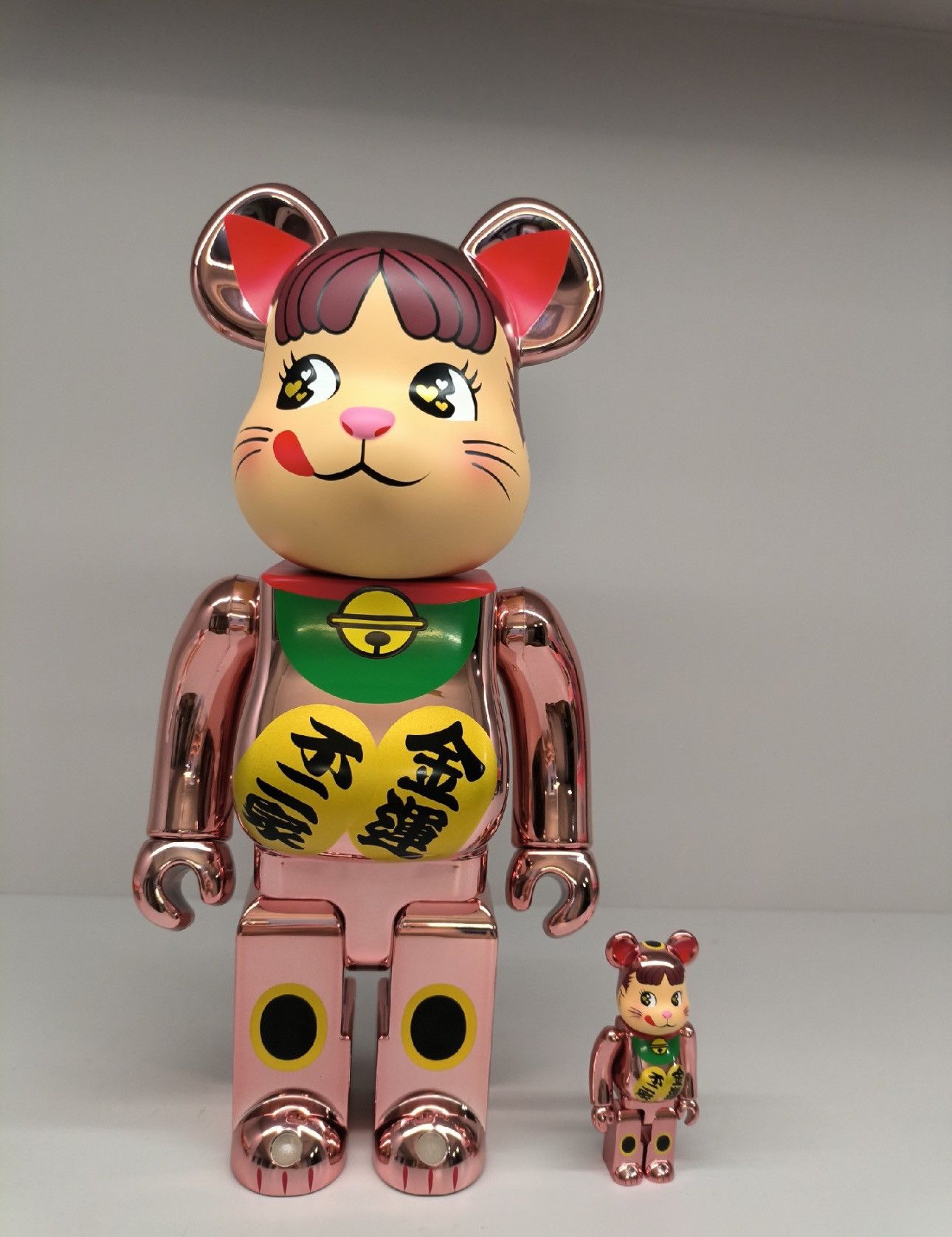 Japanese Brand Bearbrick Lucky Cat Peko-Chan Money Luck 100% & 400% Set Size ONE SIZE - 1 Thumbnail