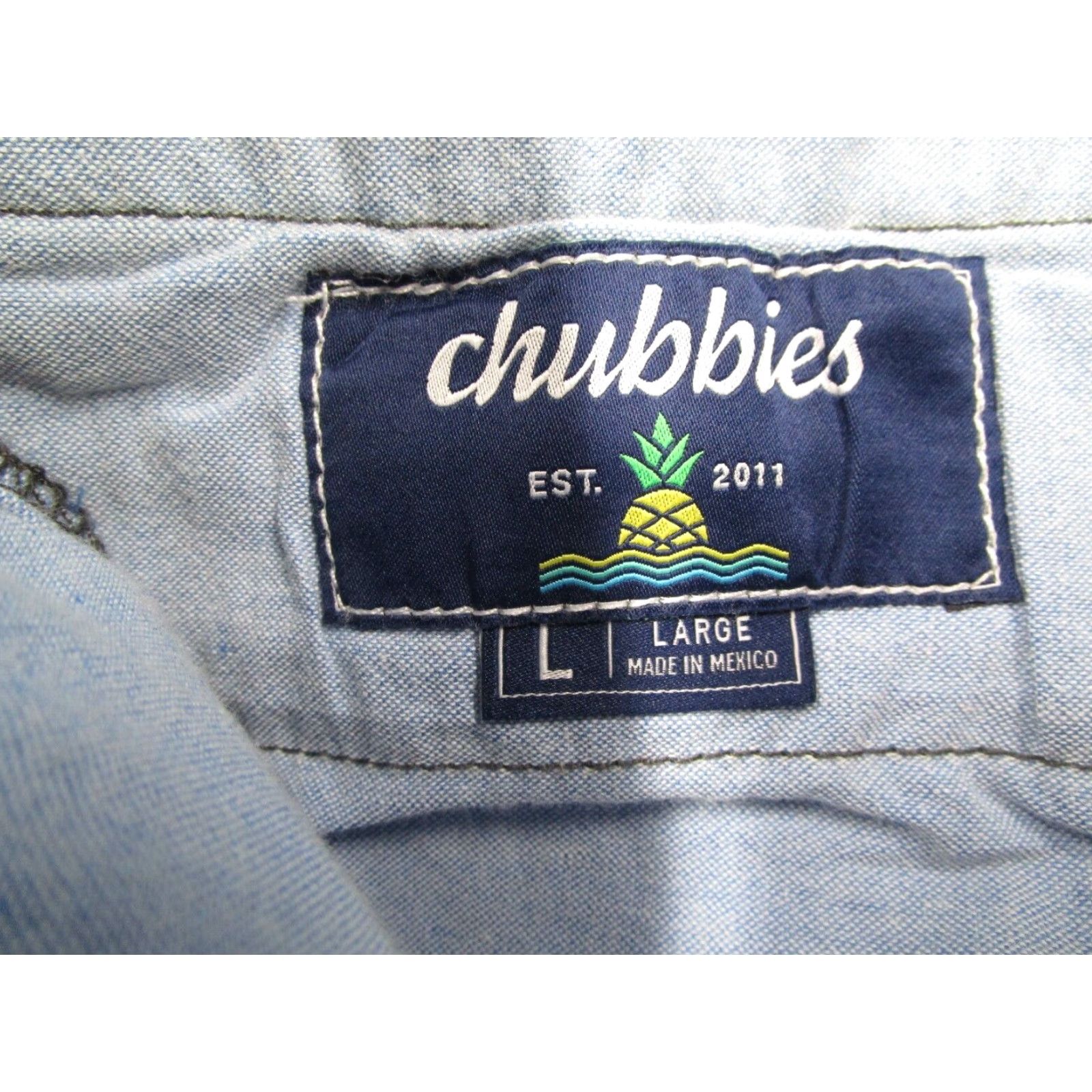 Chubbies Chubbies Mens Relaxed Fit Stretch Twill Chino Pants Large Gray Cotton Blend Size US 33 - 3 Thumbnail