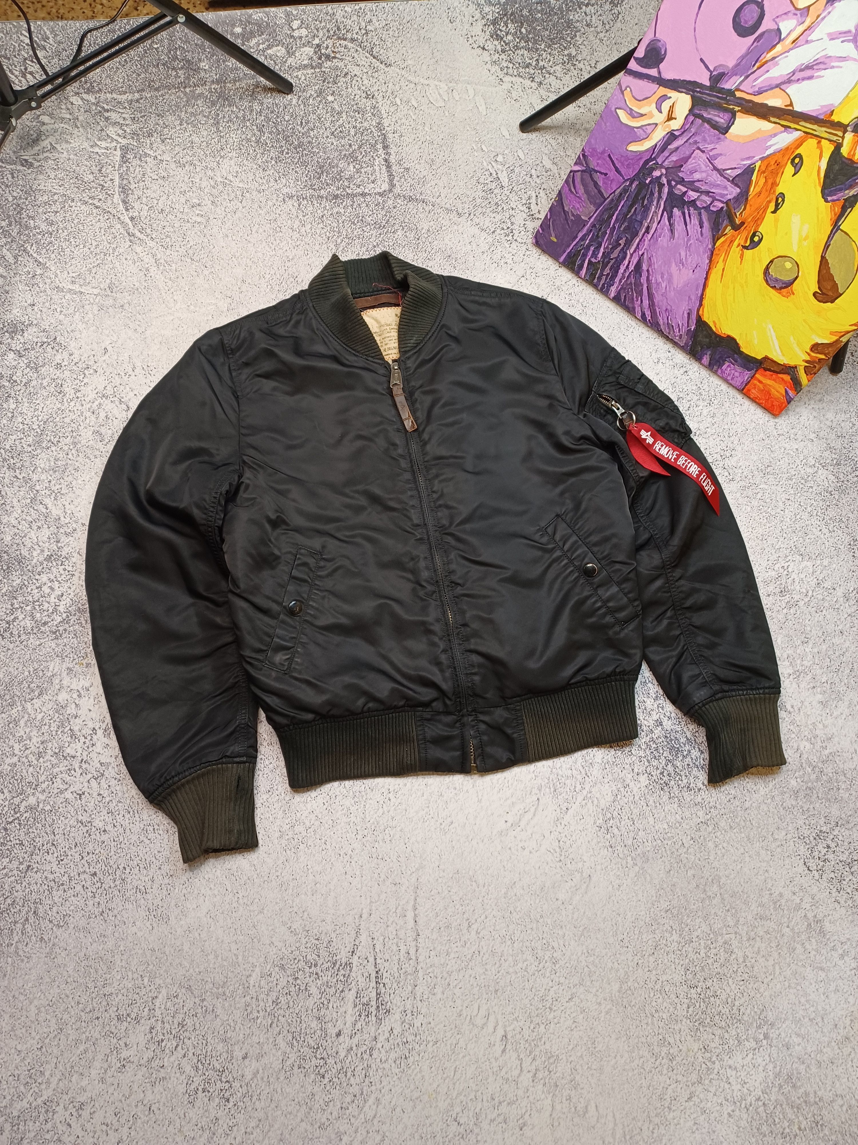 Alpha Industries × Vintage Alpha Industries Bomber Jacket Black S Size US S / EU 44-46 / 1 - 1 Thumbnail