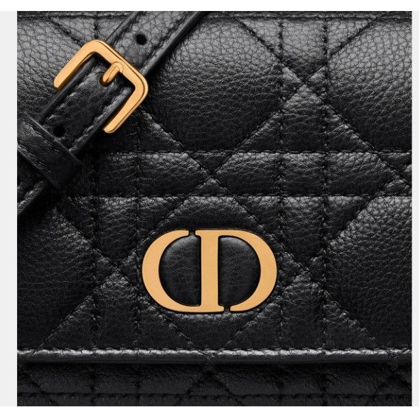 Dior o1w1db10924 Size: OS / Calfskin Caro Pouch in Black Size ONE SIZE - 6 Thumbnail
