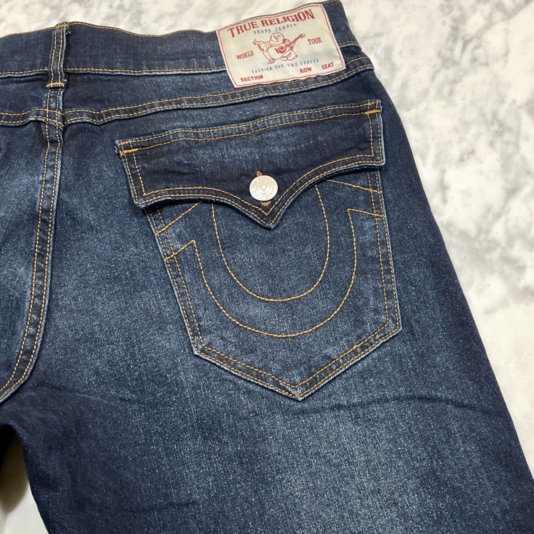 True Religion True Religion Ricky Jeans Men 34 Dark Woodland Wash Relax Straight SN Flap NWT Size US 34 / EU 50 - 7 Thumbnail