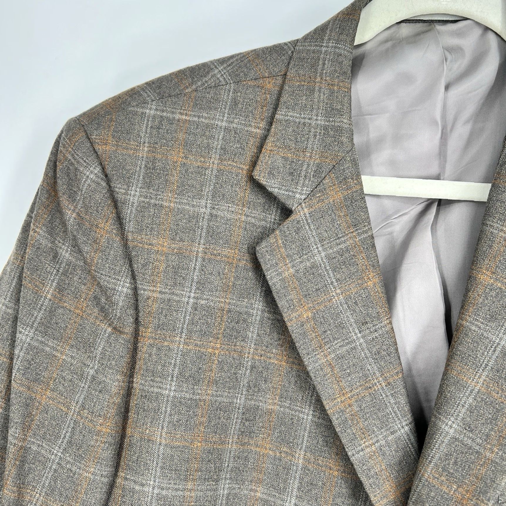Ermenegildo Zegna VINTAGE Ermenegildo Zegna Blazer Sport Coat Check Pattern 43R Two-Button Notch Lapel Wool Tweed Italy Classic Mens Size 46R - 2 Thumbnail