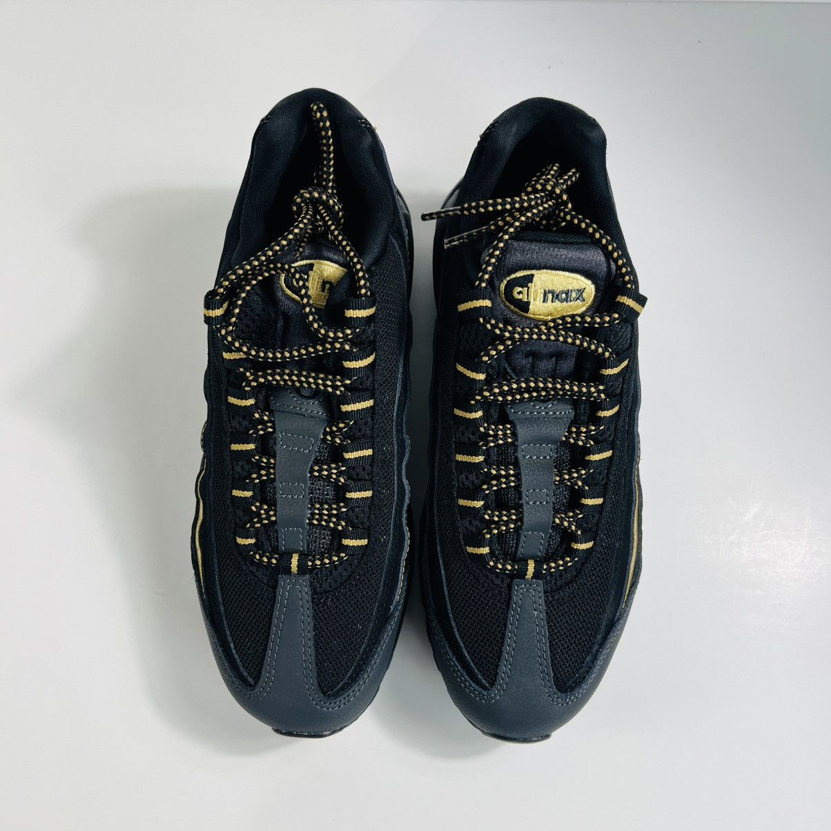 Nike Mens Size 6.5 - Nike Air Max 95 PRM Black Gold Shoes Size US 6.5 / EU 39-40 - 5 Thumbnail