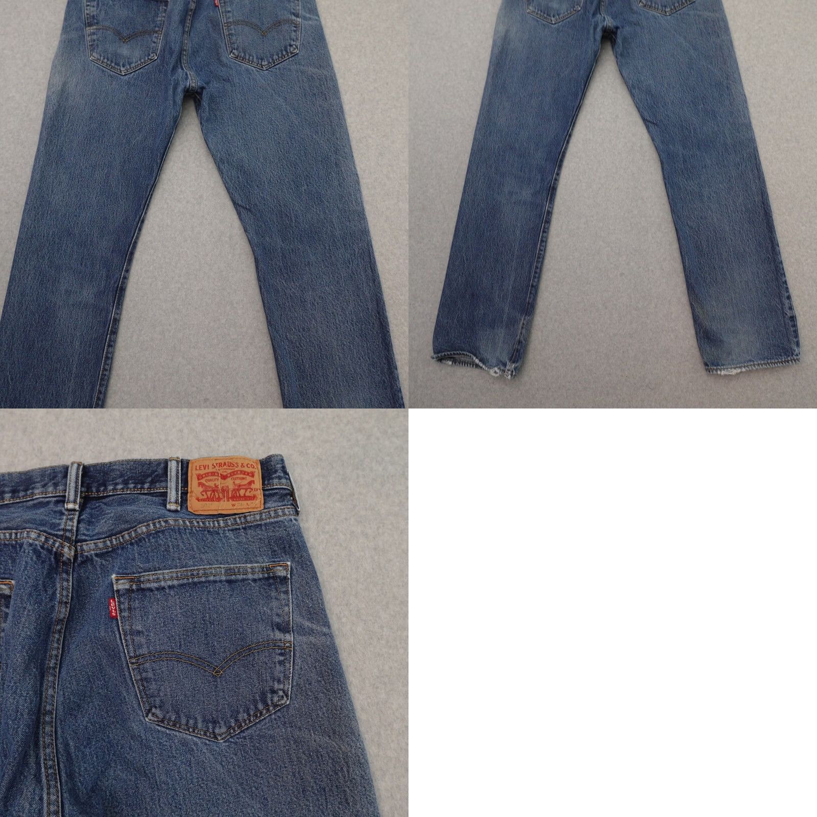 Levi's VINTAGE Levi's 501 Jeans Mens 38 Blue Denim Button Fly Straight Jeans Mens 38 Inseam 32 Blue Size US 38 / EU 54 - 10 Thumbnail