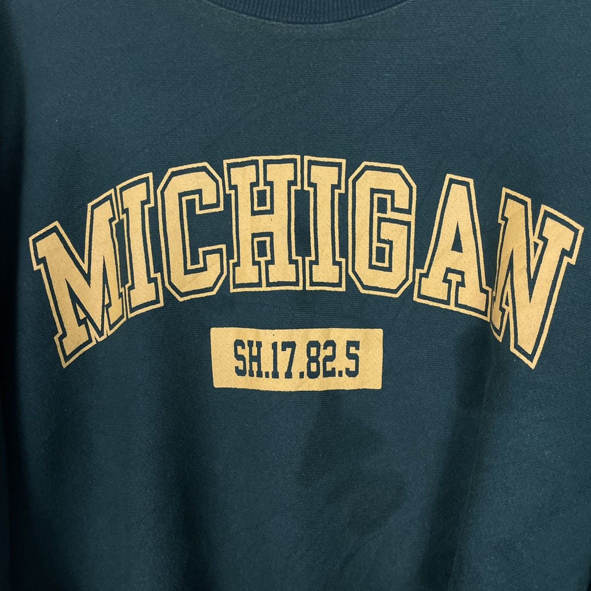 Japanese Brand Michigan Crewneck Green Sweatshirt Size US L / EU 52-54 / 3 - 10 Thumbnail