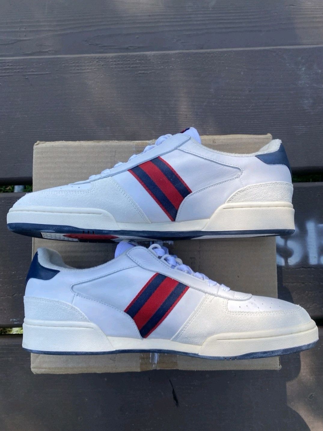 Ralph Lauren Ralph Lauren Polo Court Sneaker White Navy Red Retro 003 Size US 11 / EU 44 - 5 Thumbnail