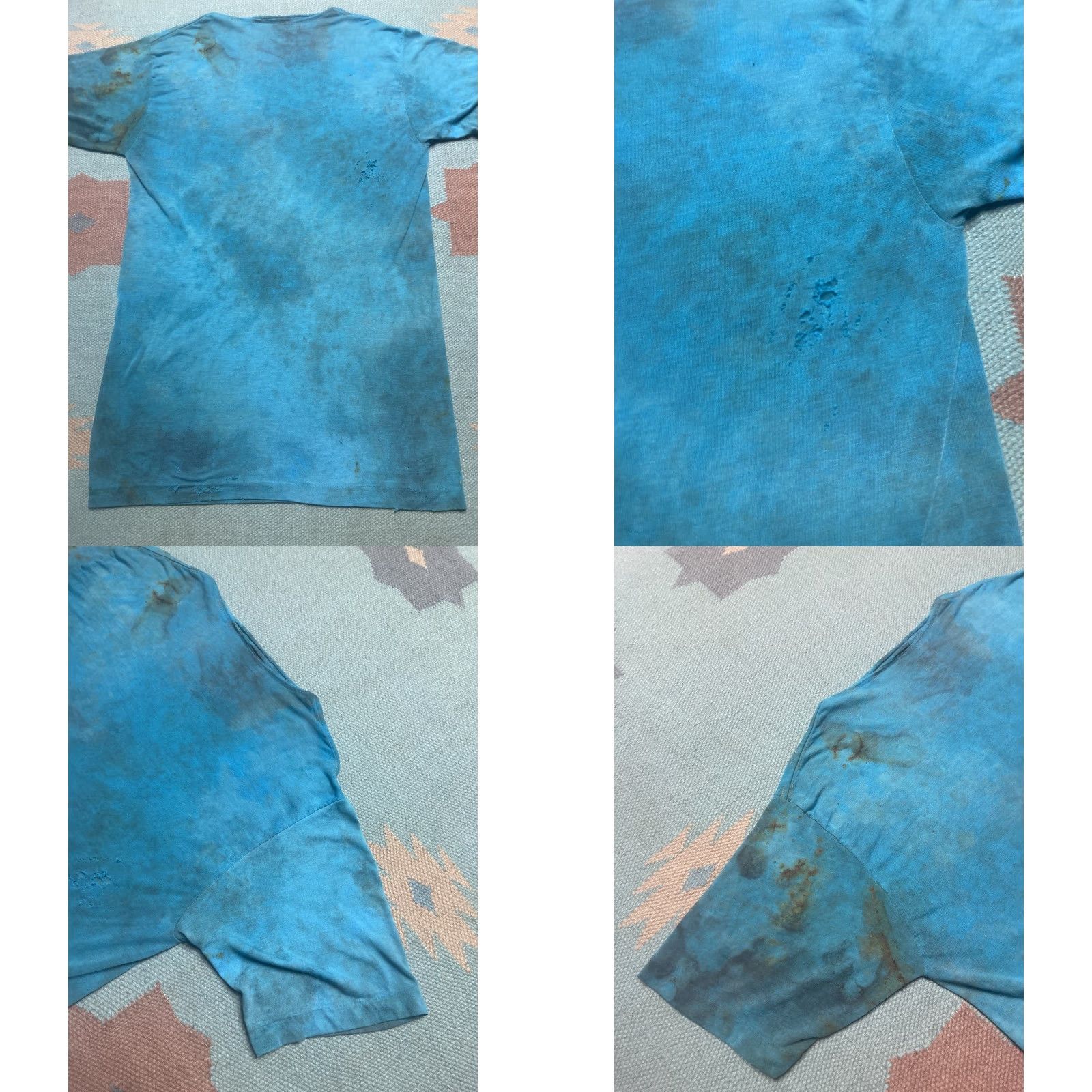 Thrasher VINTAGE 80s T shirt Houston Texas Armadillos Distressed Thrashed Worn Thin Large Mens Blue 80s Shirt Size US L / EU 52-54 / 3 - 9 Thumbnail