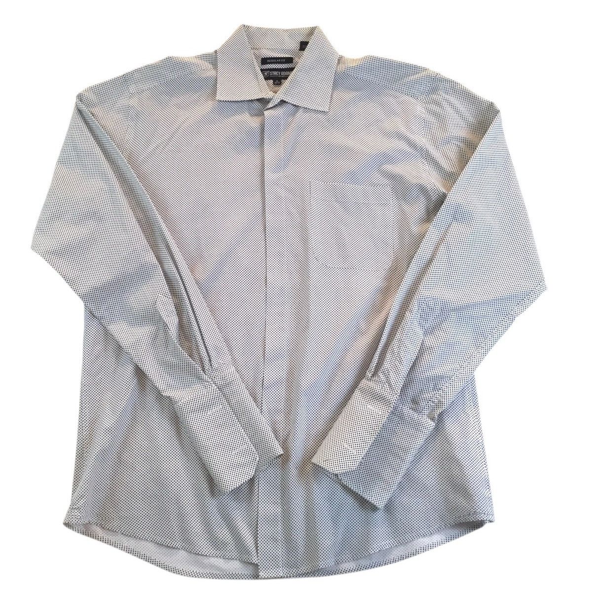 Stacy Adams Stacy Adams Dress Shirt Reg Fit 16 34/35 White Gray Mini-Dot Size US M / EU 48-50 / 2 - 1 Thumbnail